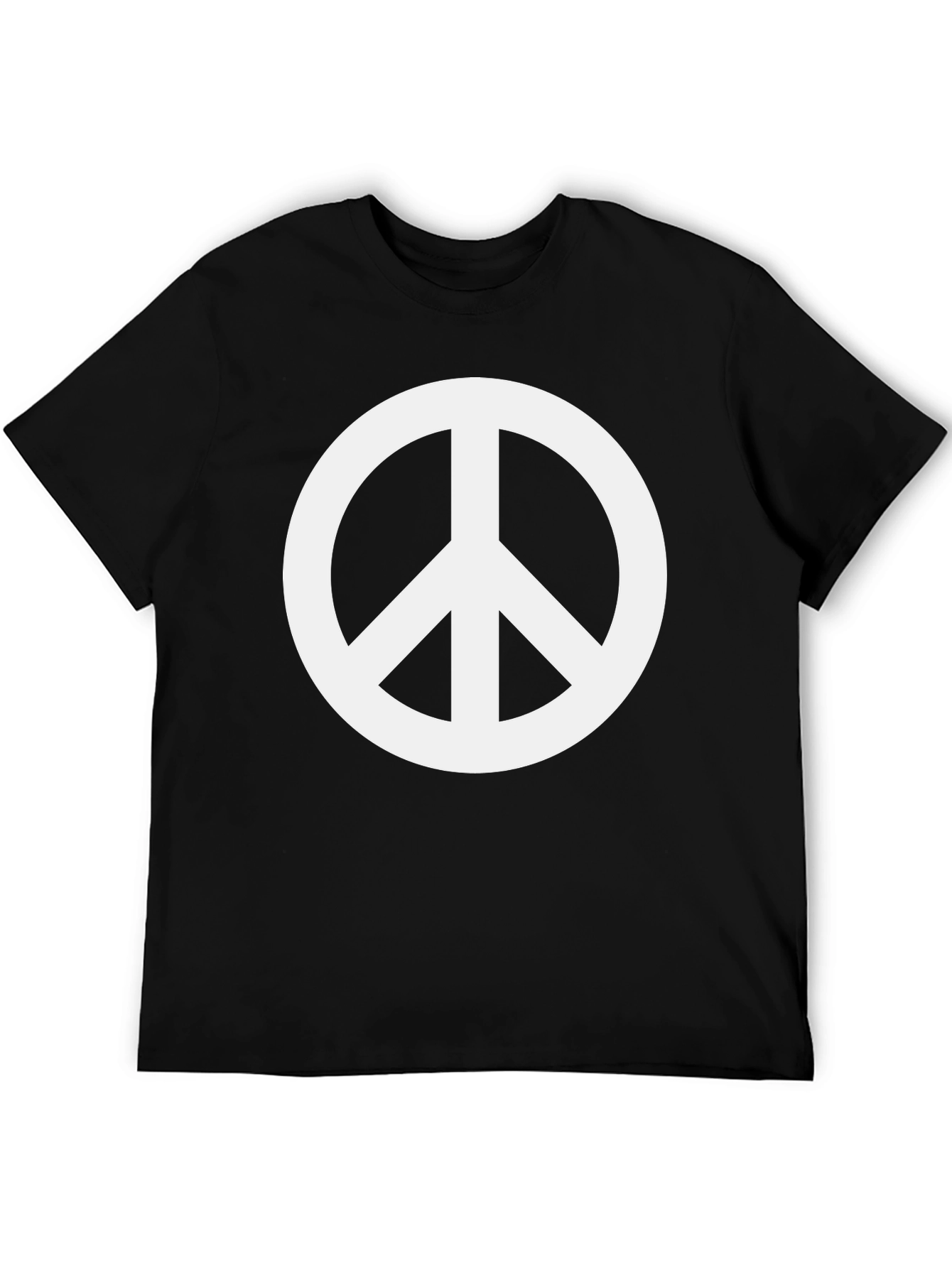 Black Peace Sign Graphic Tee - Classic Unisex Design view 5