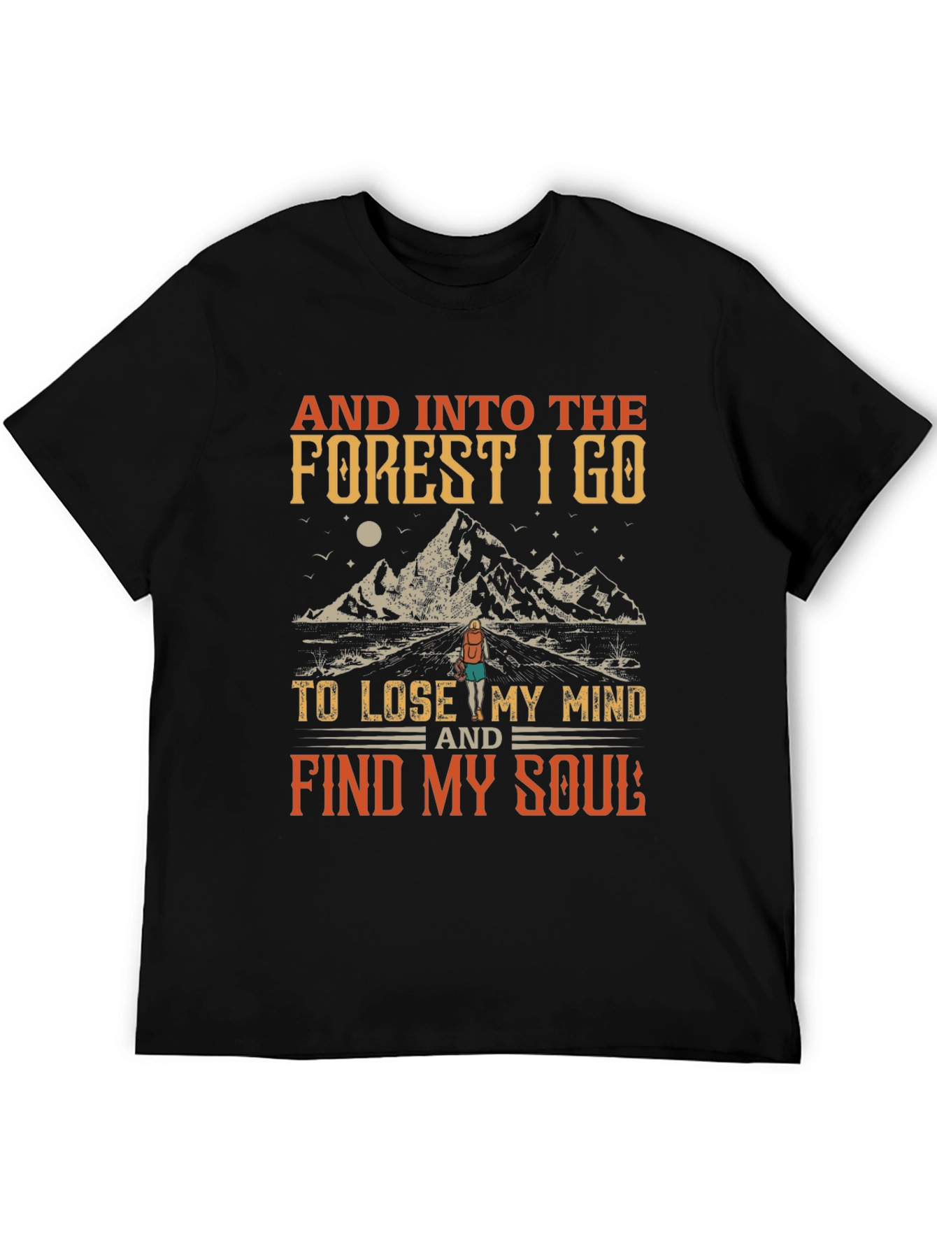 Black Into the Forest Graphic Tee view 5