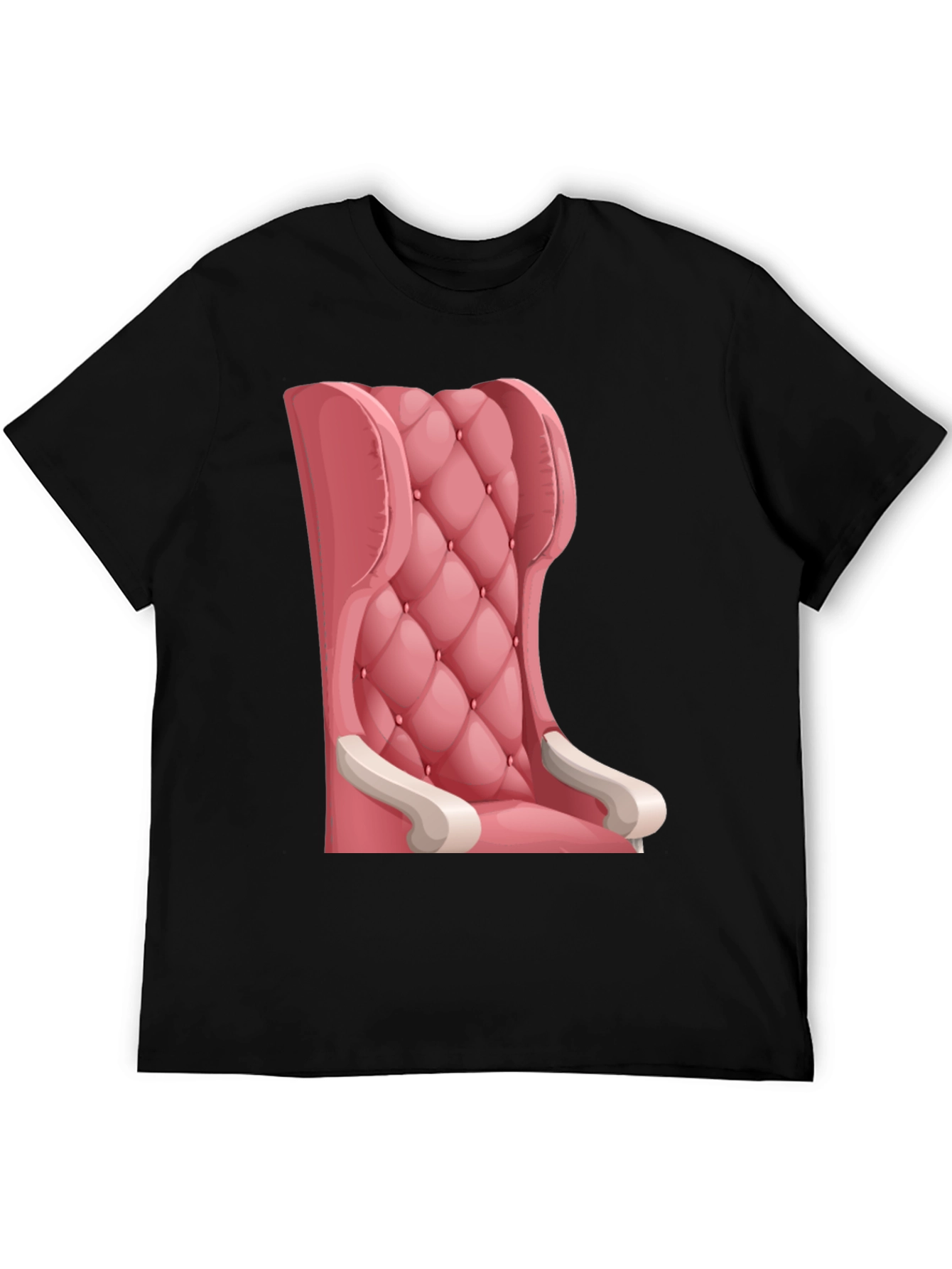 Black Pink Throne T-Shirt: Cartoon Style Tee view 5