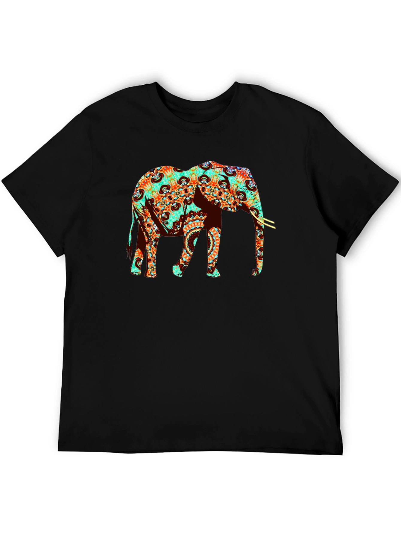 Black Elephant Mandala Graphic Tee view 5