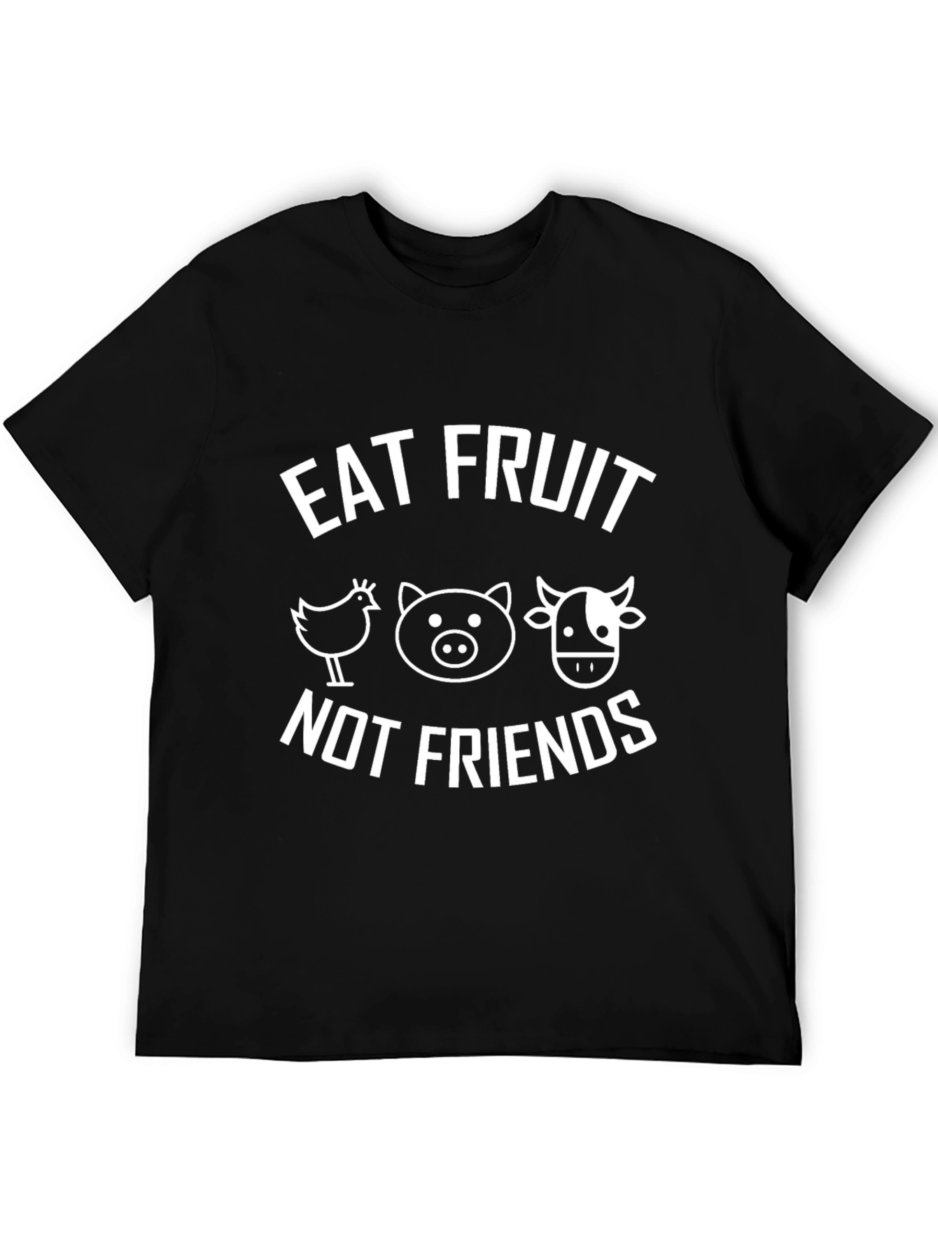 Eat Fruit Not Friends Vegan Graphic Tee - 5