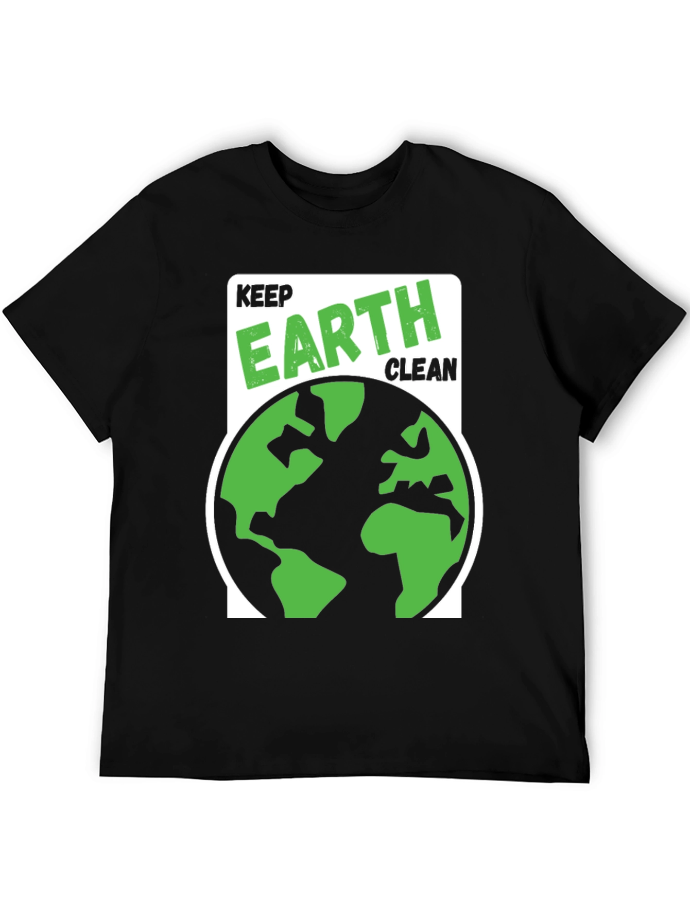 Black Keep Earth Clean Graphic T-Shirt view 5