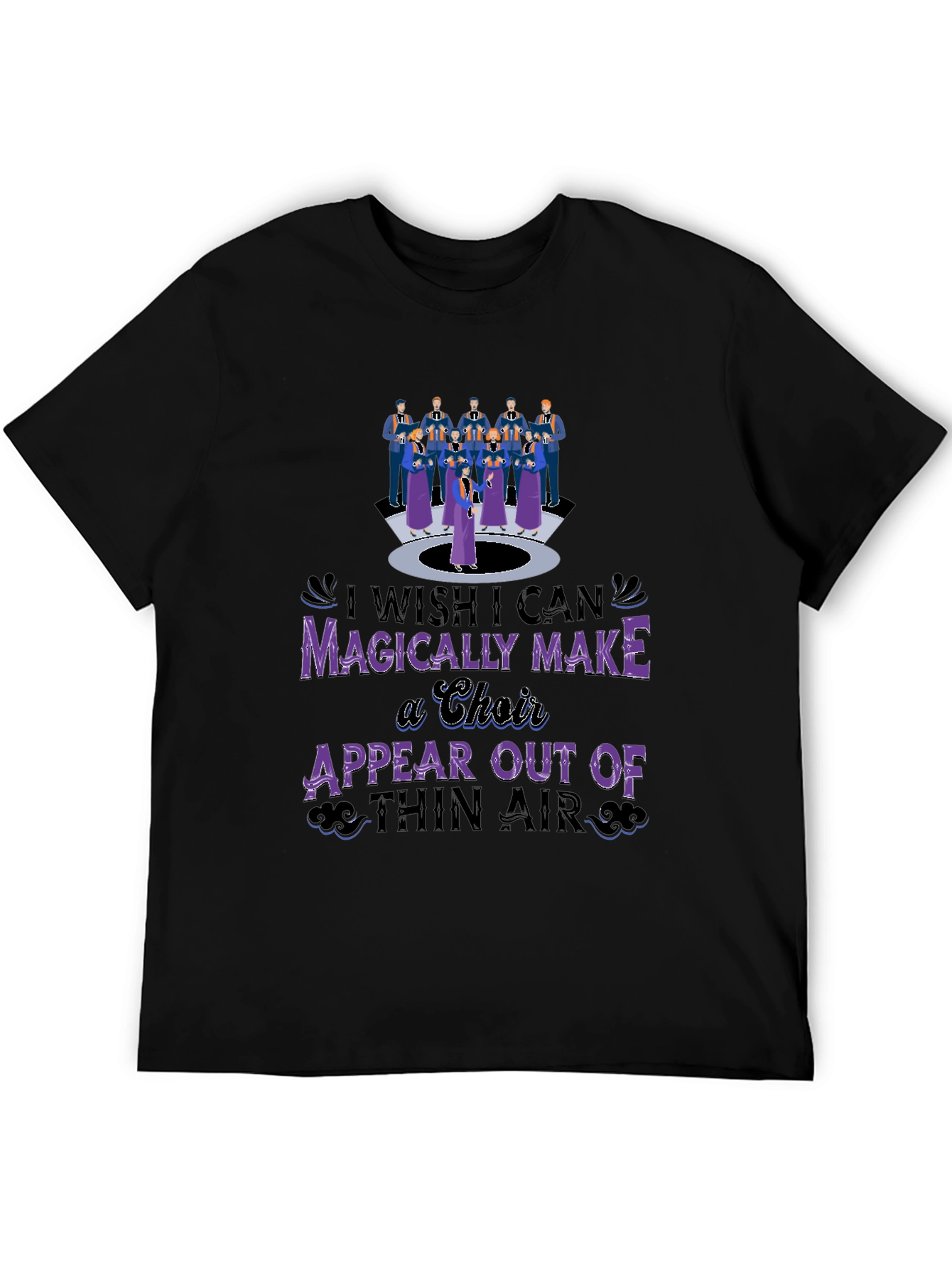 Black Magical Choir T-Shirt - Music Lover's Tee view 5