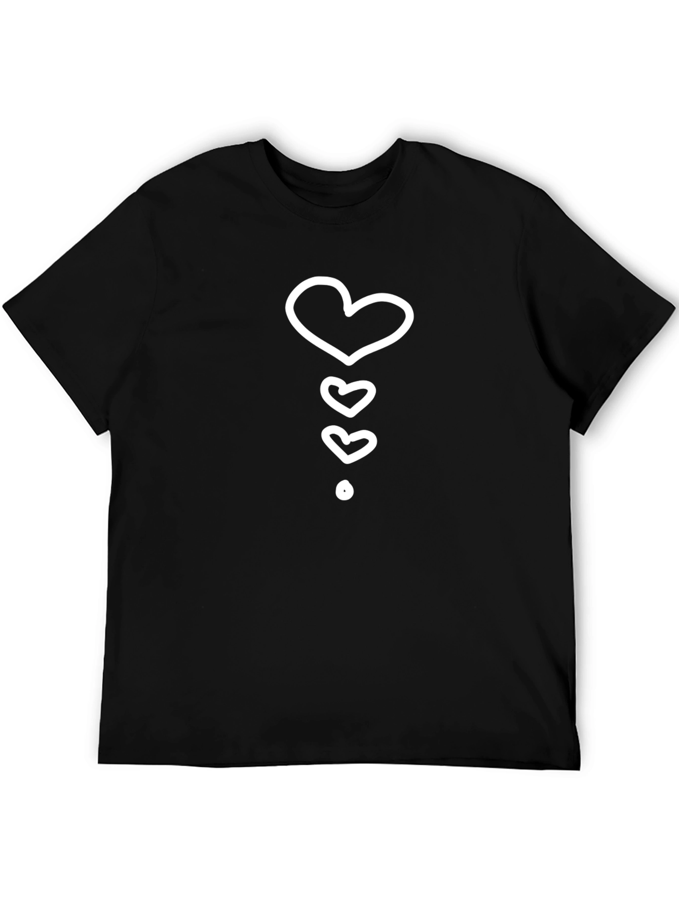 Black Heart Graphic Tee - Modern Casual T-Shirt view 5