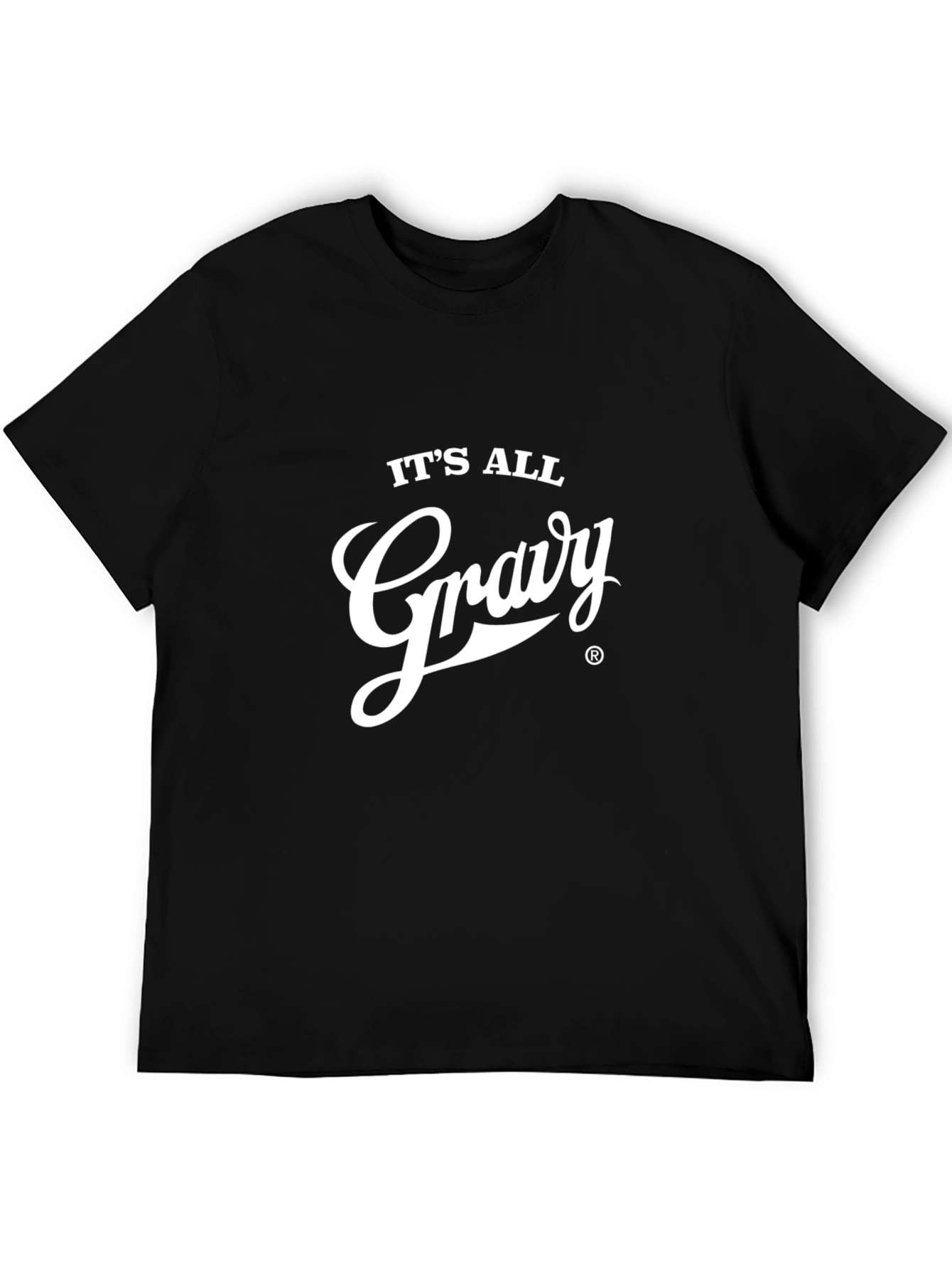 Black It's All Gravy Black T-Shirt, Funny Foodie Tee view 5