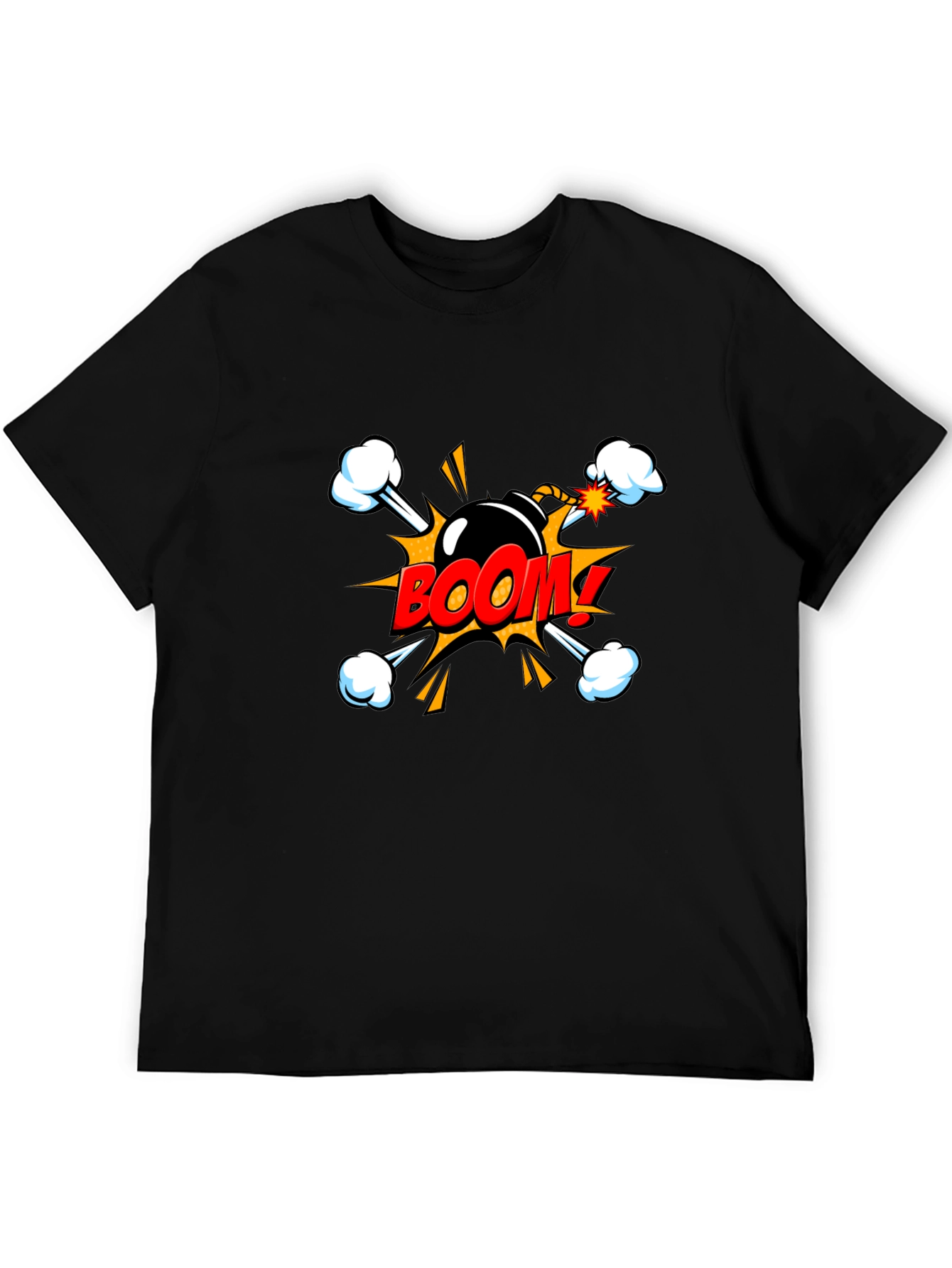 Black Boom Bomb Graphic T-Shirt - Explosive Fun! view 5