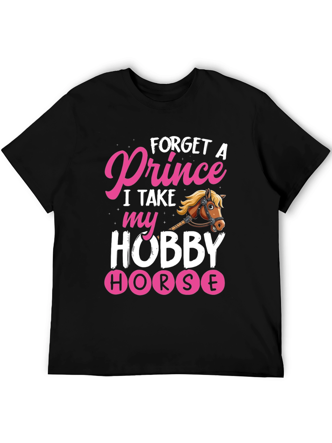 Black Forget Prince Hobby Horse Graphic Tee view 5