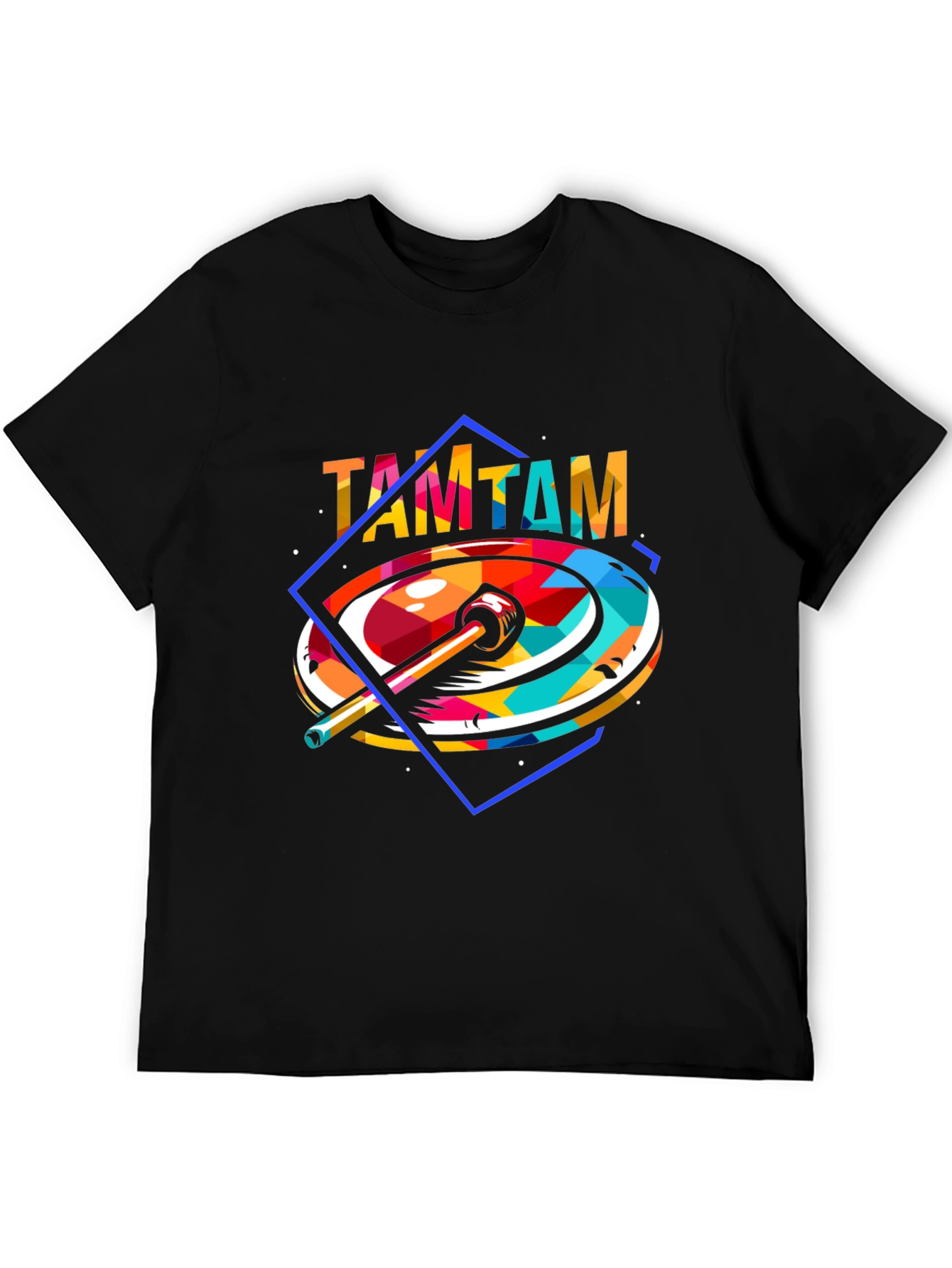 Black Abstract TAMTAM Graphic T-Shirt view 5