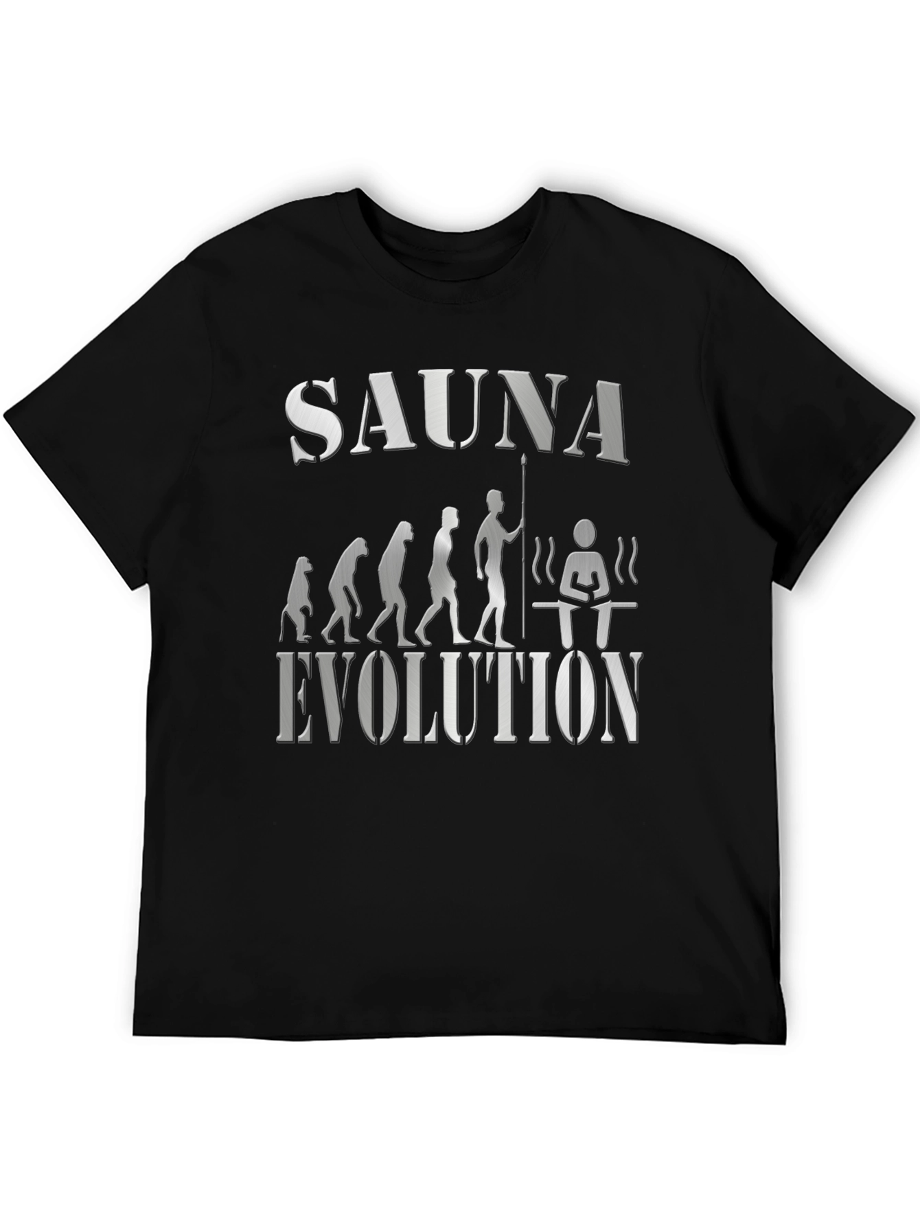 Black Sauna Evolution Graphic T-Shirt view 5