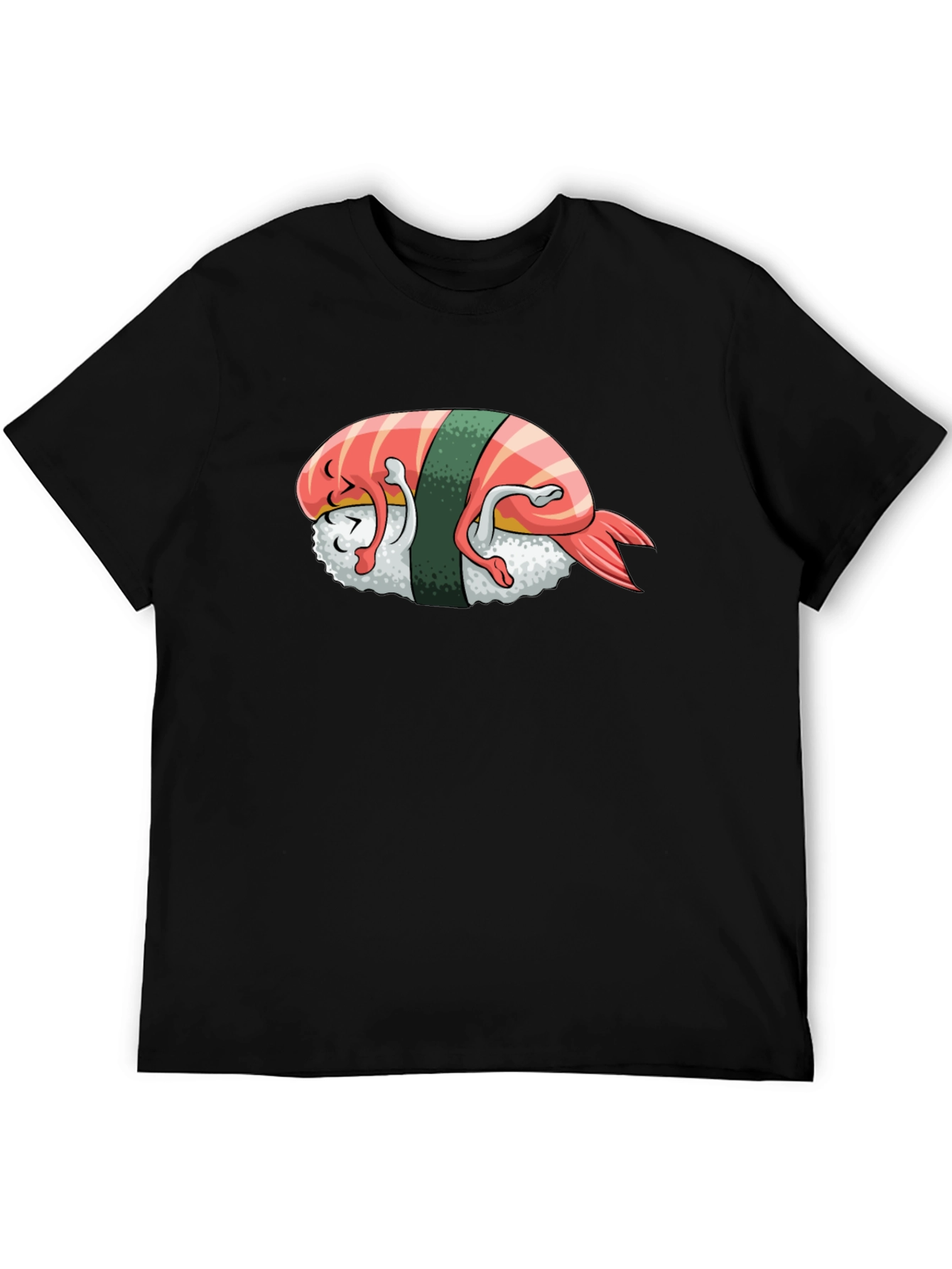 Black Sushi Nap T-Shirt - Cute and Unique Design view 5