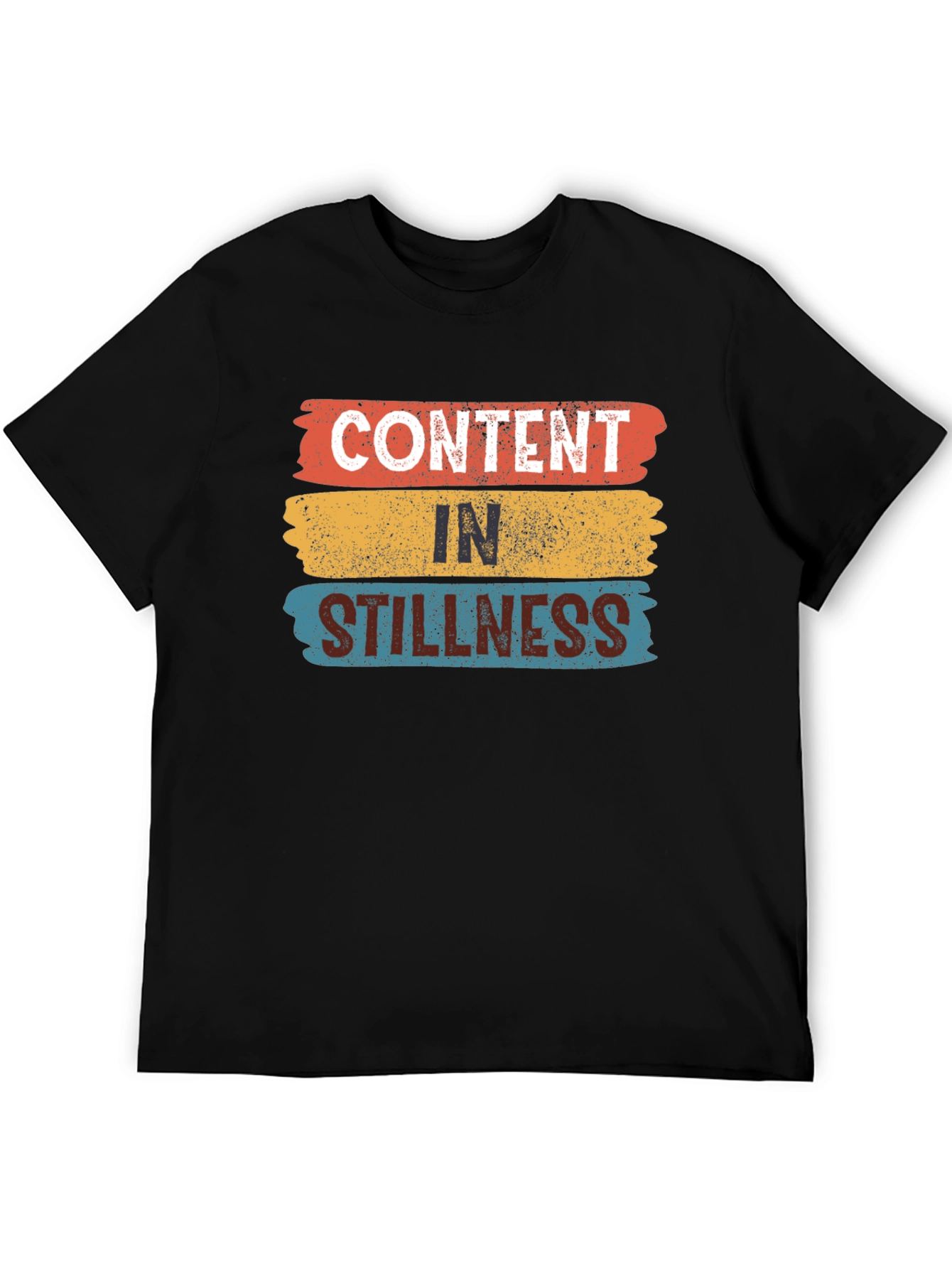 Black Content in Stillness T-Shirt, Relaxed Fit view 5