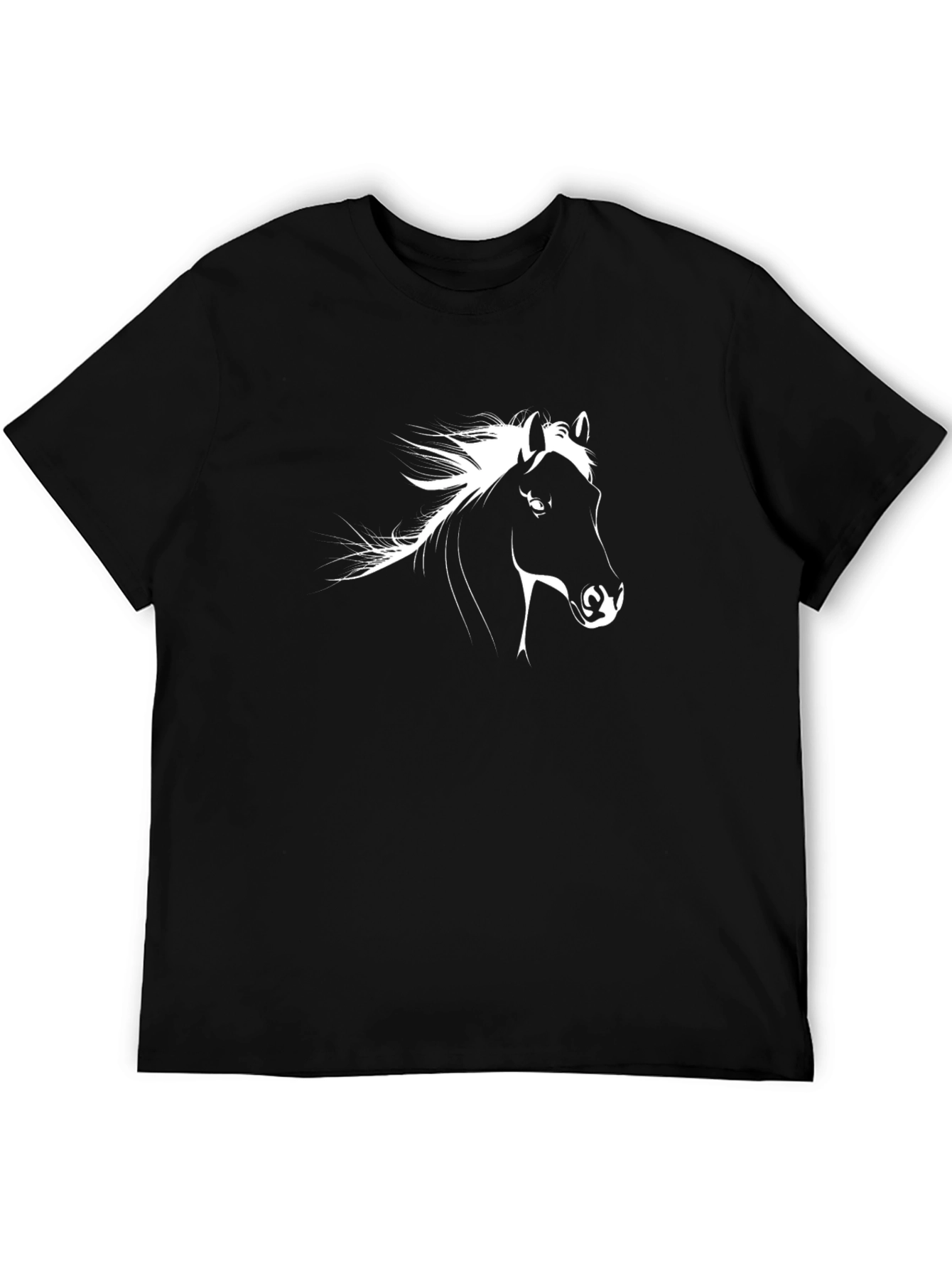 Black Black Horse Graphic Tee - Stylish Men's T-Shirt view 5