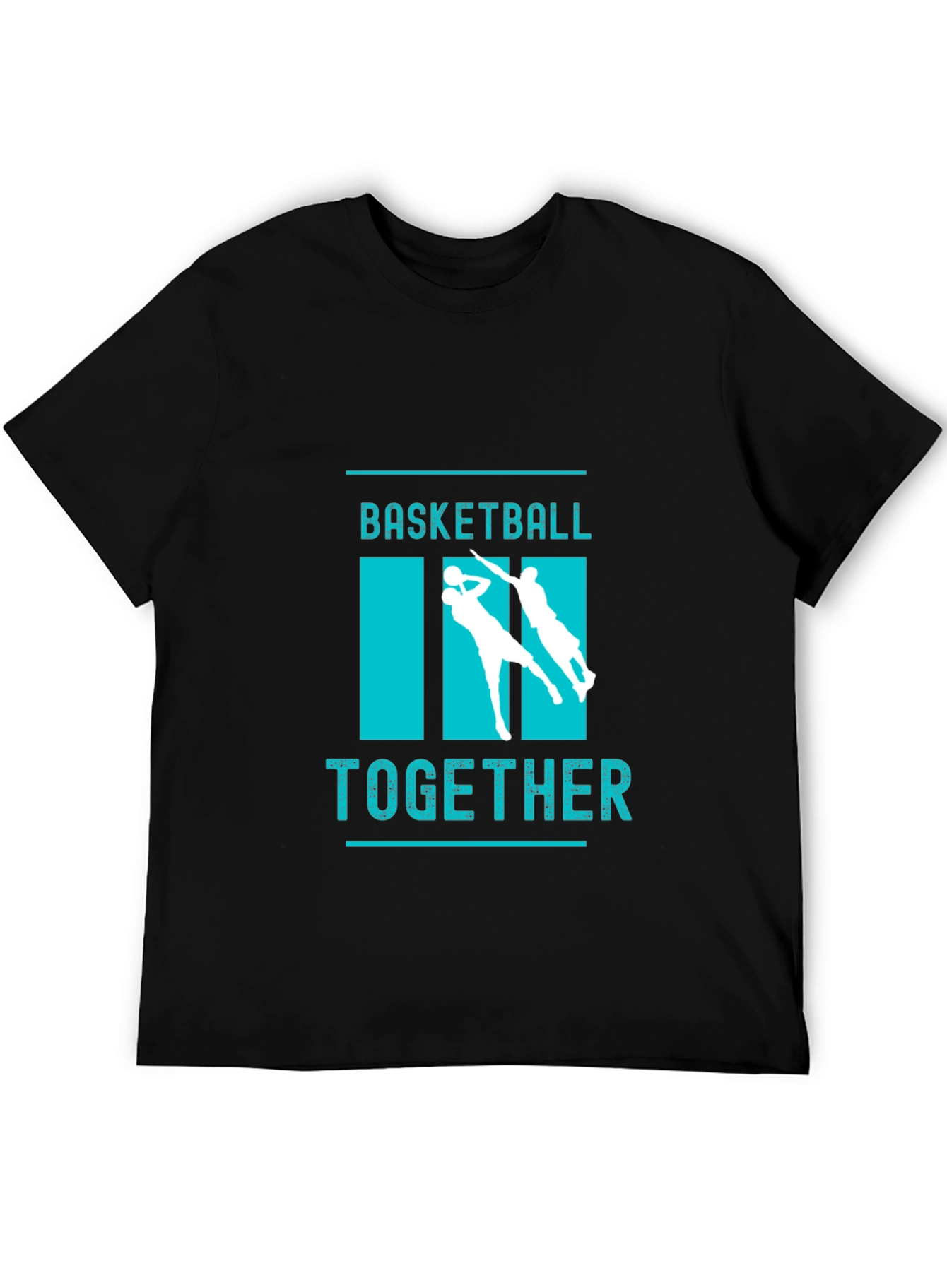 Black Basketball Together Graphic Tee view 5