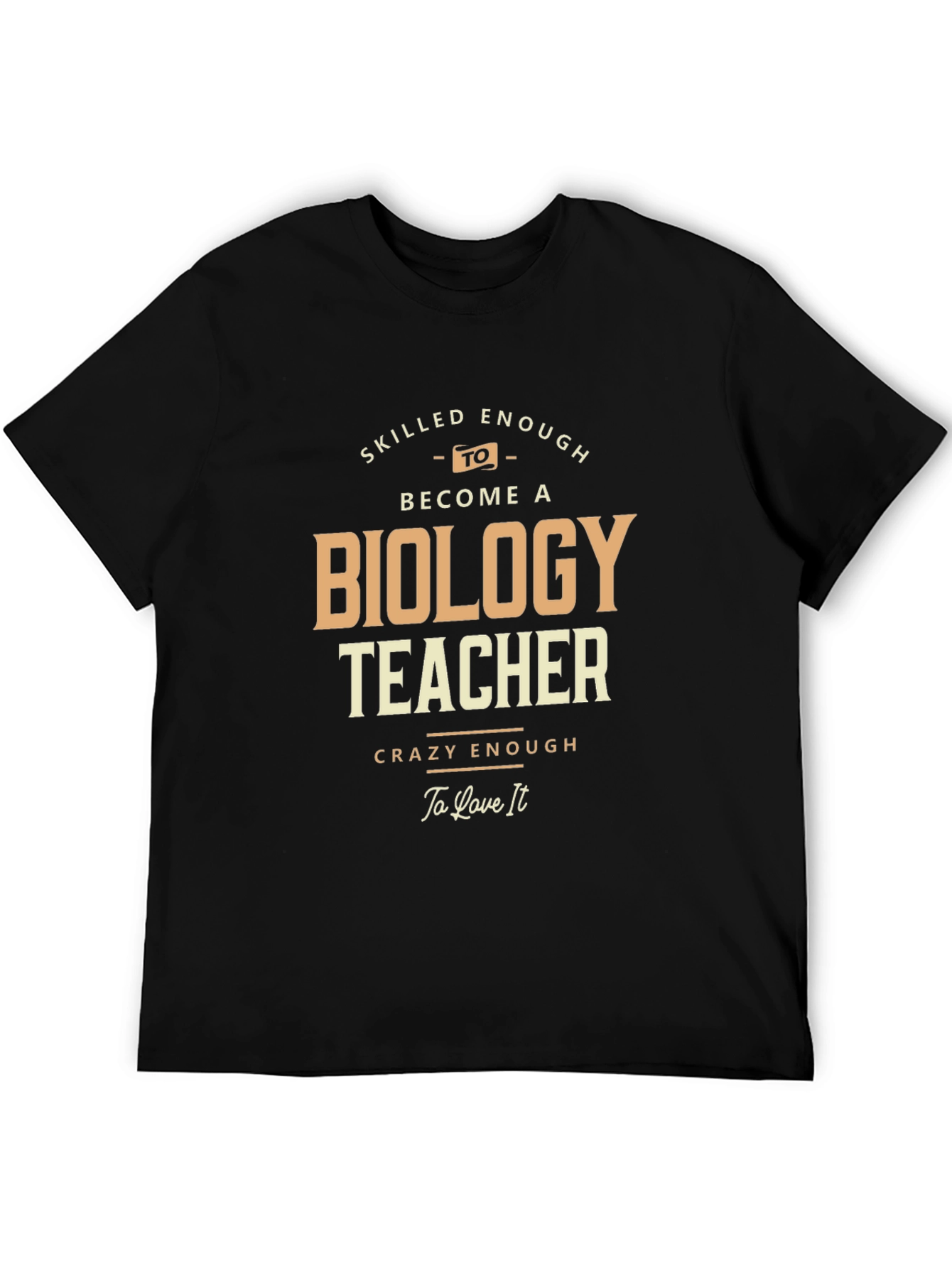 Black Biology Teacher T-Shirt - Skilled and Crazy Enough! view 5