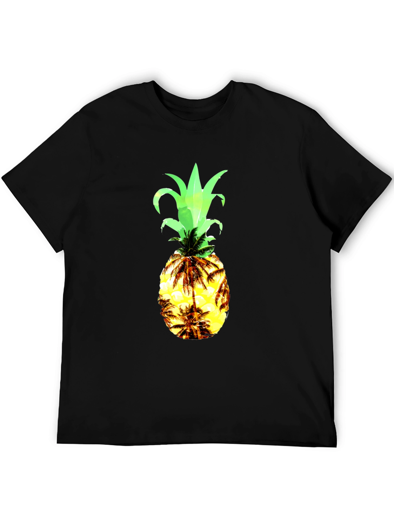 Black Tropical Pineapple Graphic Tee view 5