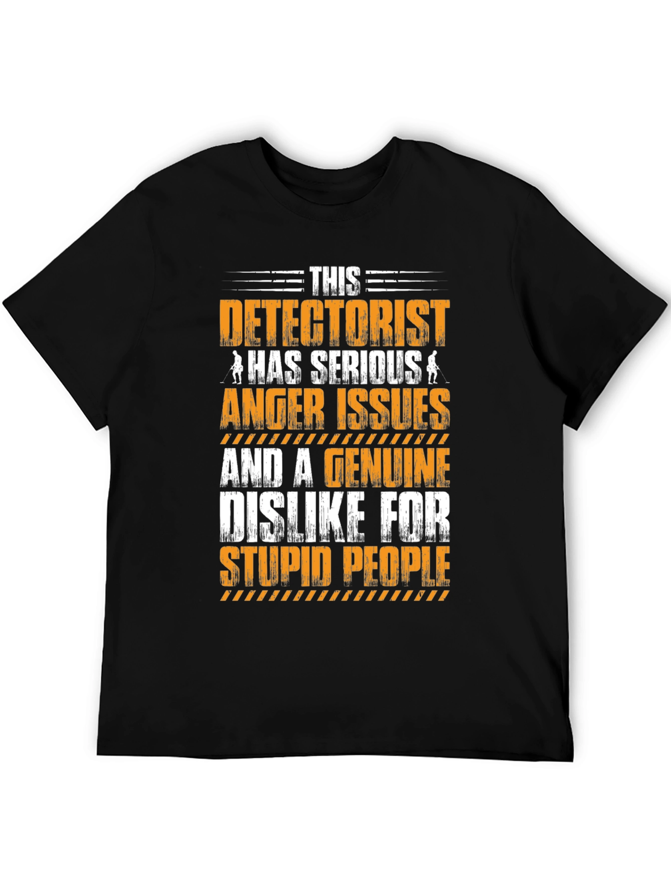 Black Detectorist Serious Anger Issues Graphic Tee view 5