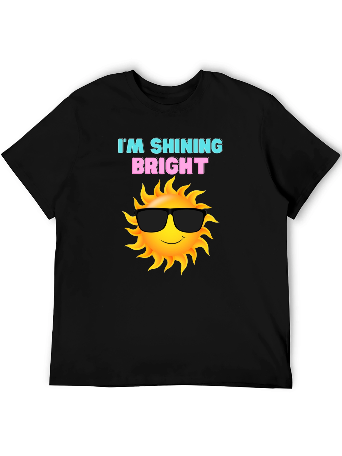 Black Shining Bright Sun Graphic Tee - Black view 5