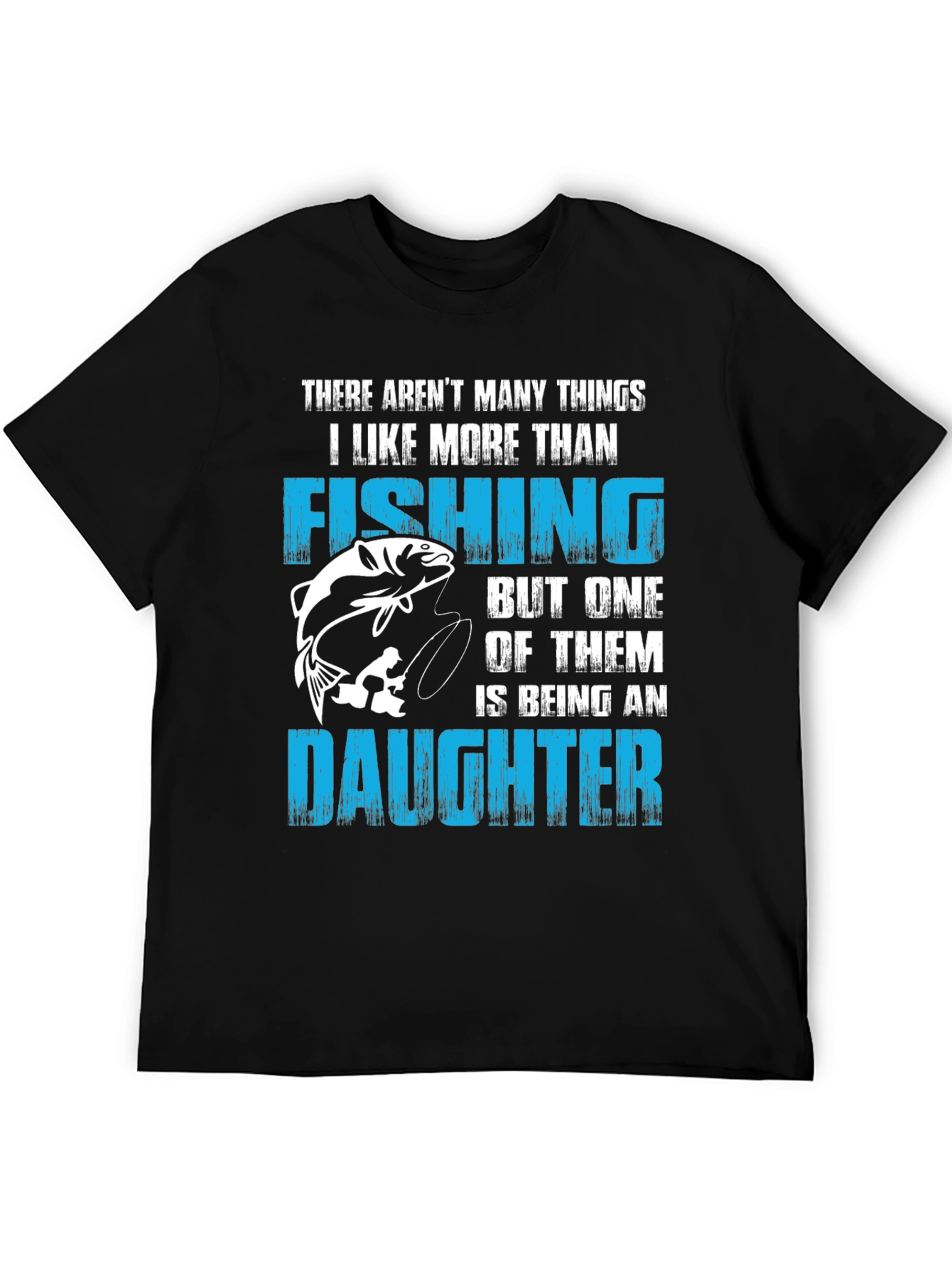 Black Fishing & Daughter Graphic T-Shirt - Mens Black view 5