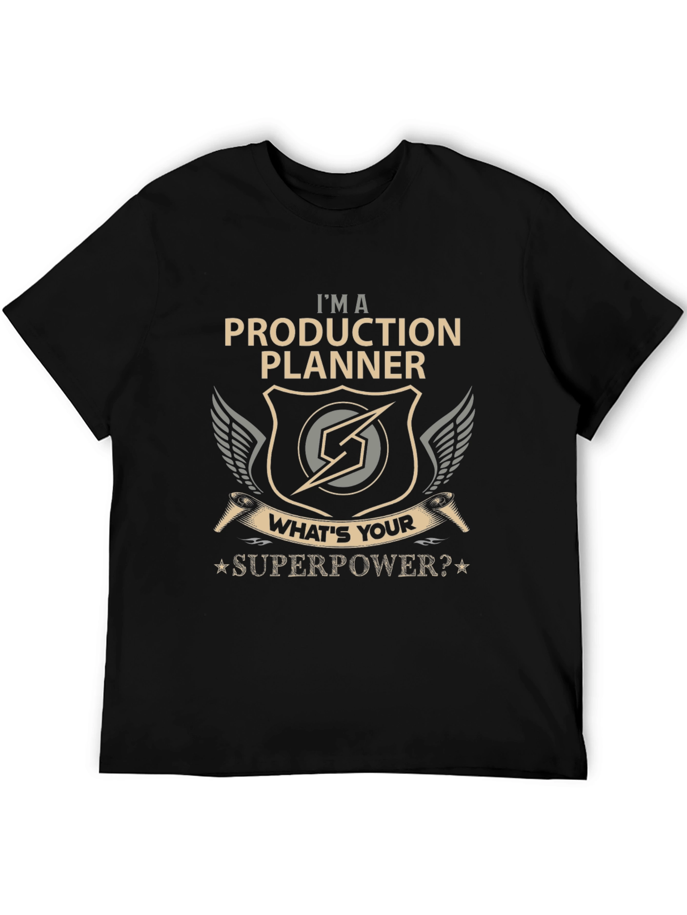 Black Production Planner Superpower Graphic Tee view 5