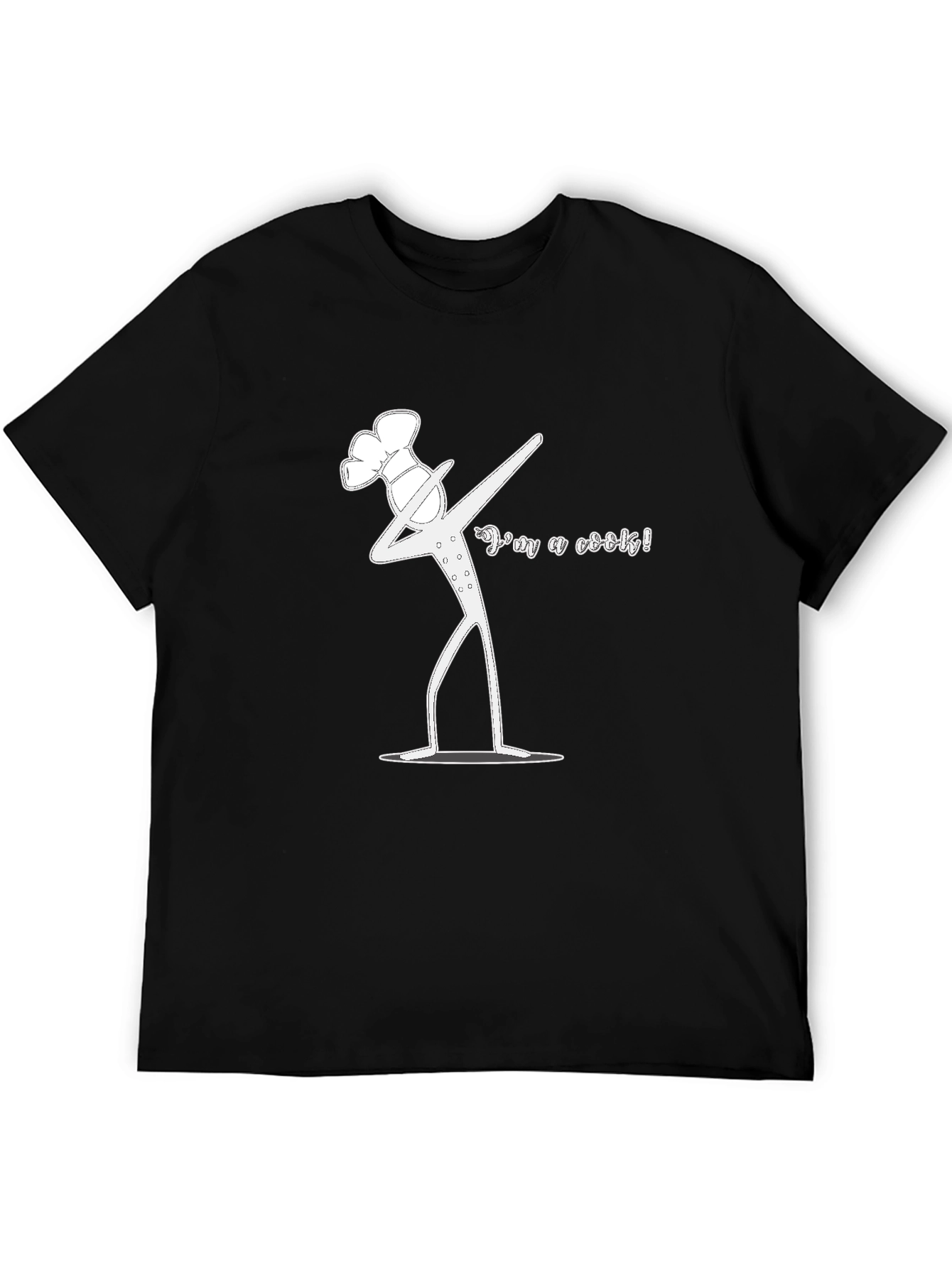 Black Chef Dab Funny T-Shirt, Cook Graphic Tee view 5