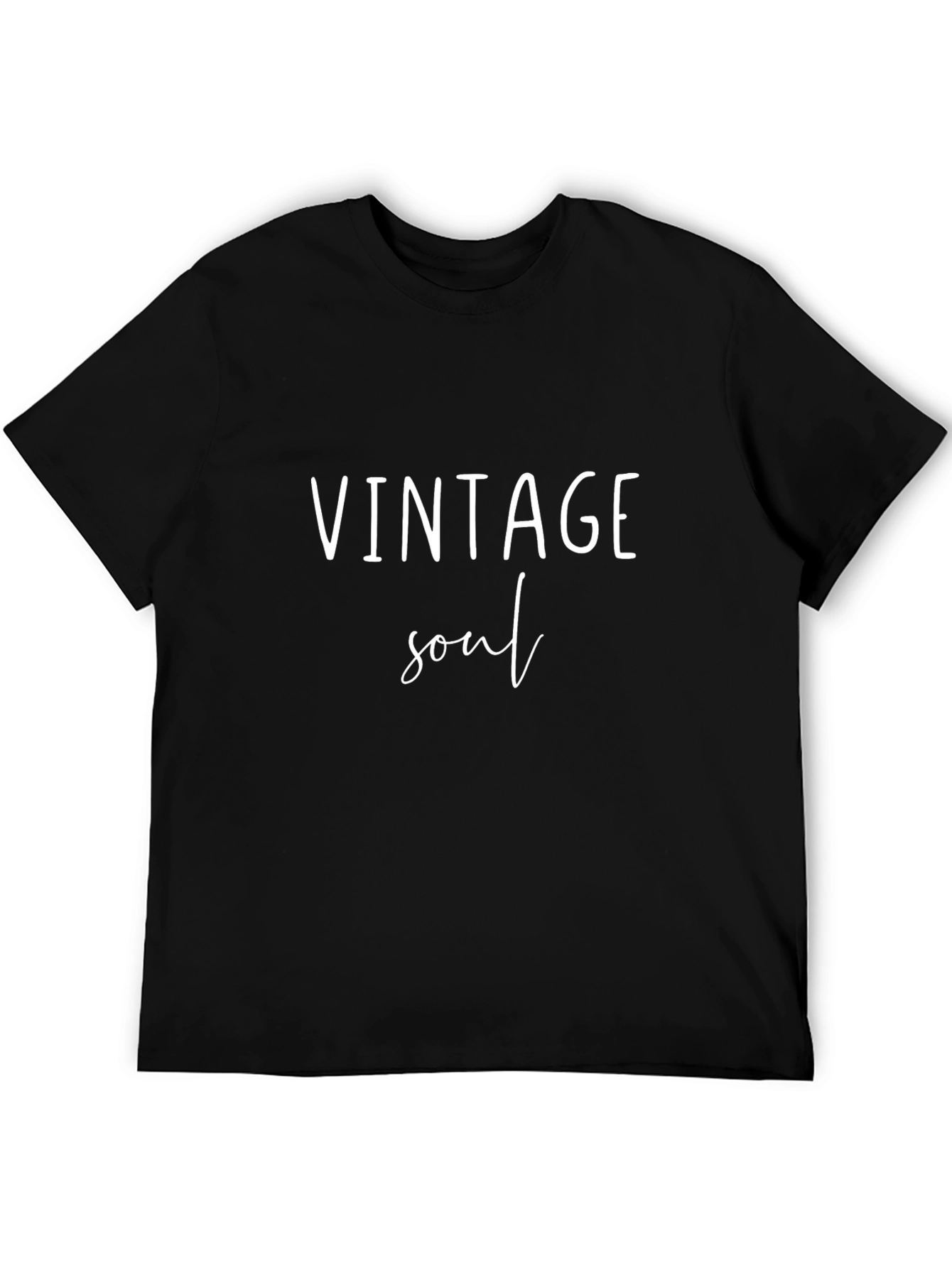 Black Vintage Soul Graphic Tee - Black T-Shirt view 5