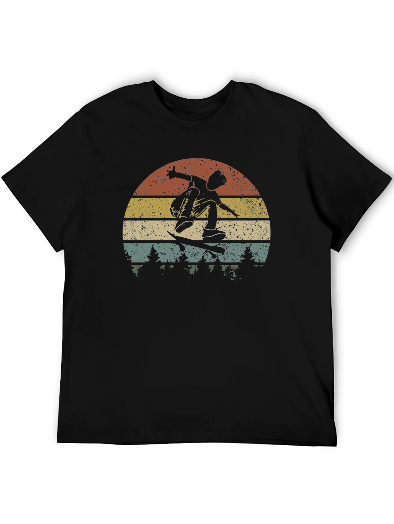 Black Retro Skater T-Shirt view 5