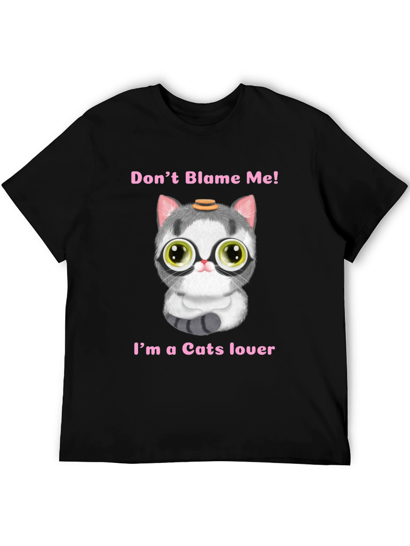 Black Don't Blame Me, I'm A Cats Lover T-Shirt view 5