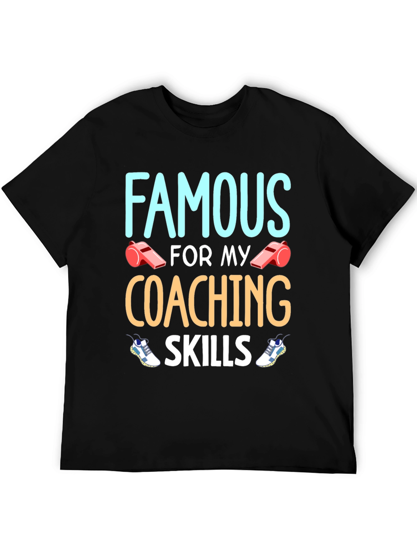 Black Famous Coaching Skills Graphic T-Shirt view 5