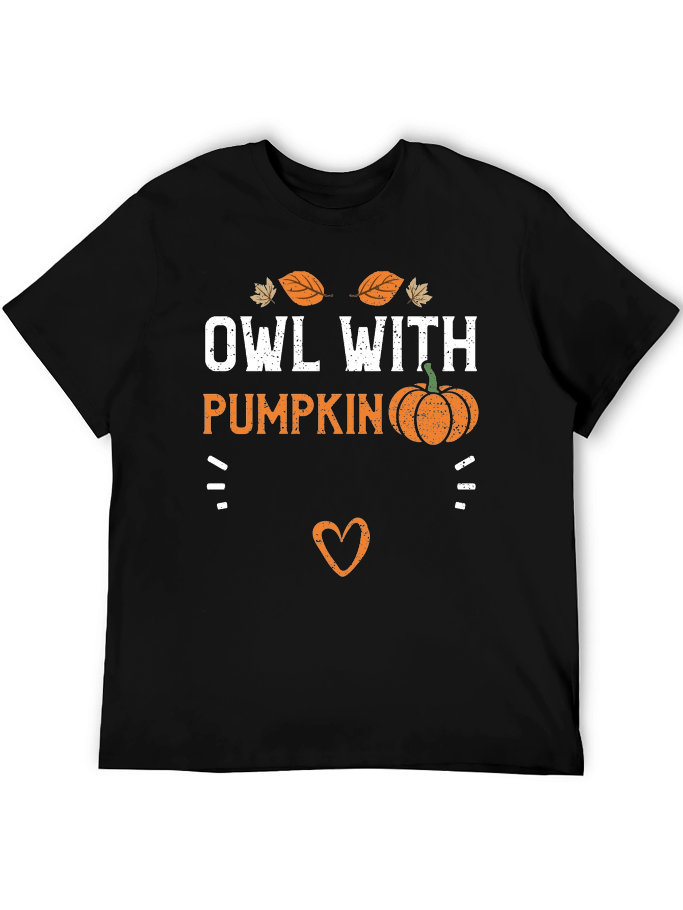 Black Owl With Pumpkin T-Shirt - Fall Holiday Tee view 5