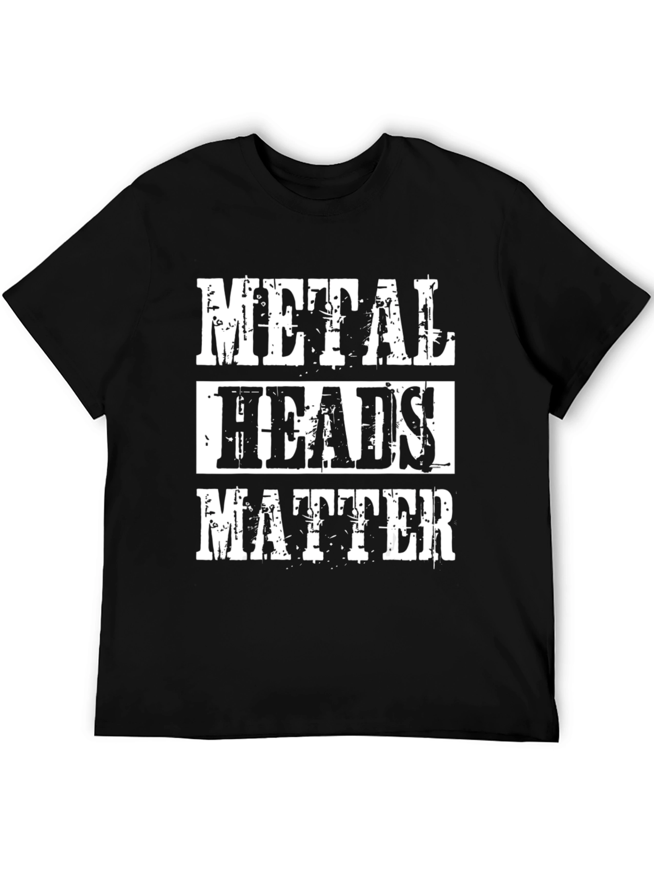 Black Metal Heads Matter Graphic T-Shirt - Black view 5