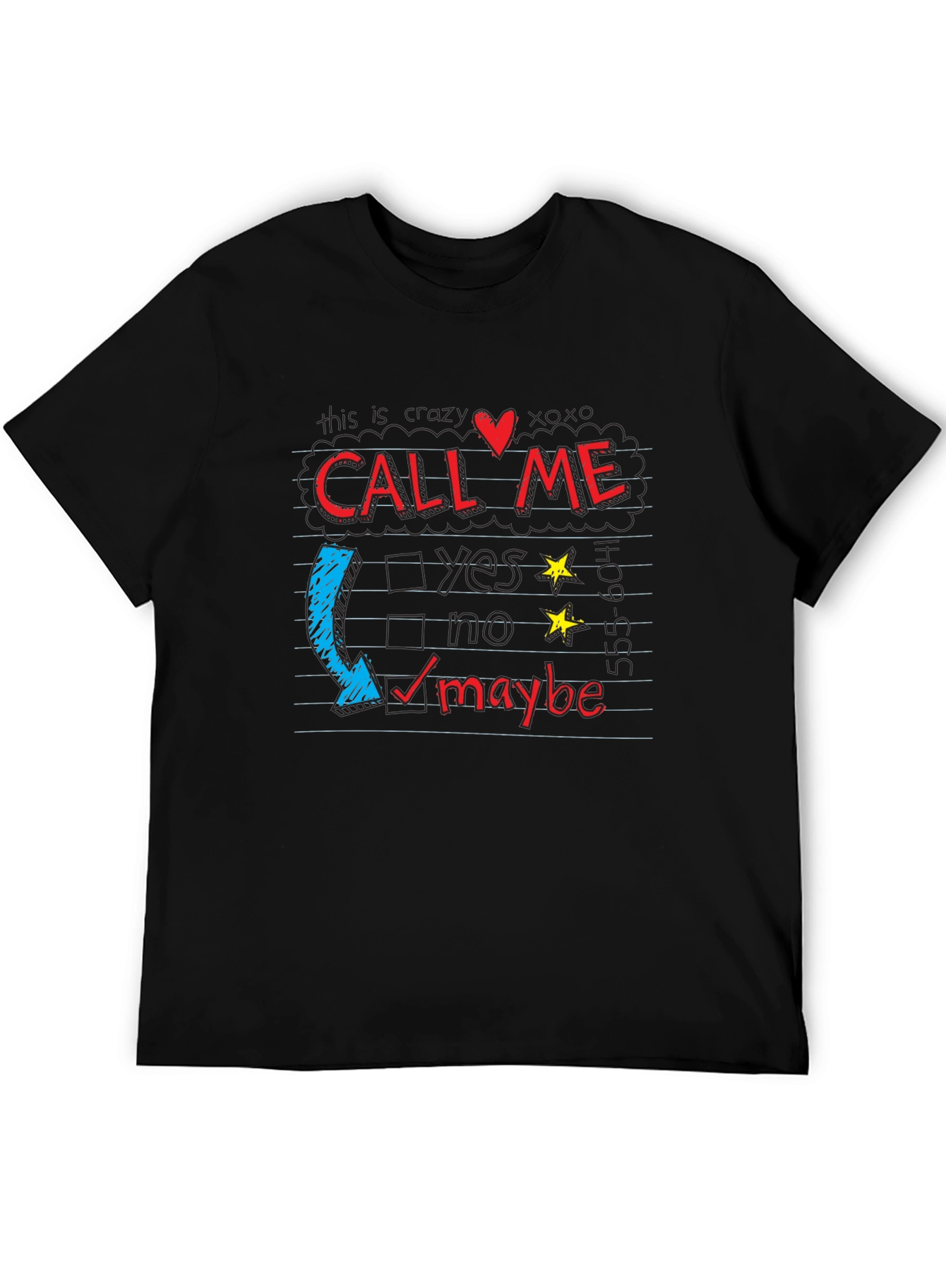 Black Call Me Maybe Graphic Tee view 5