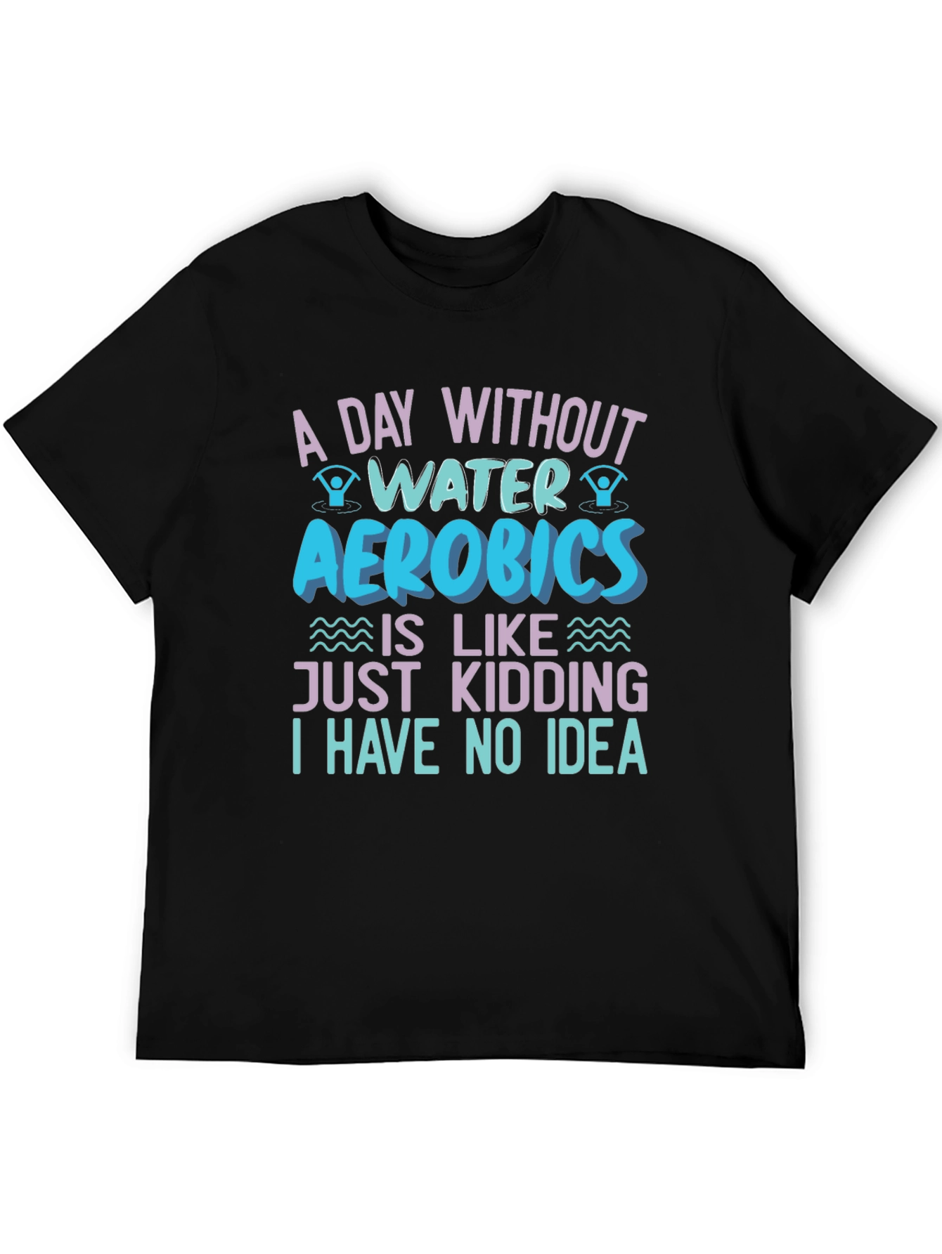 Black Water Aerobics Graphic T-Shirt - Funny Workout Tee view 5