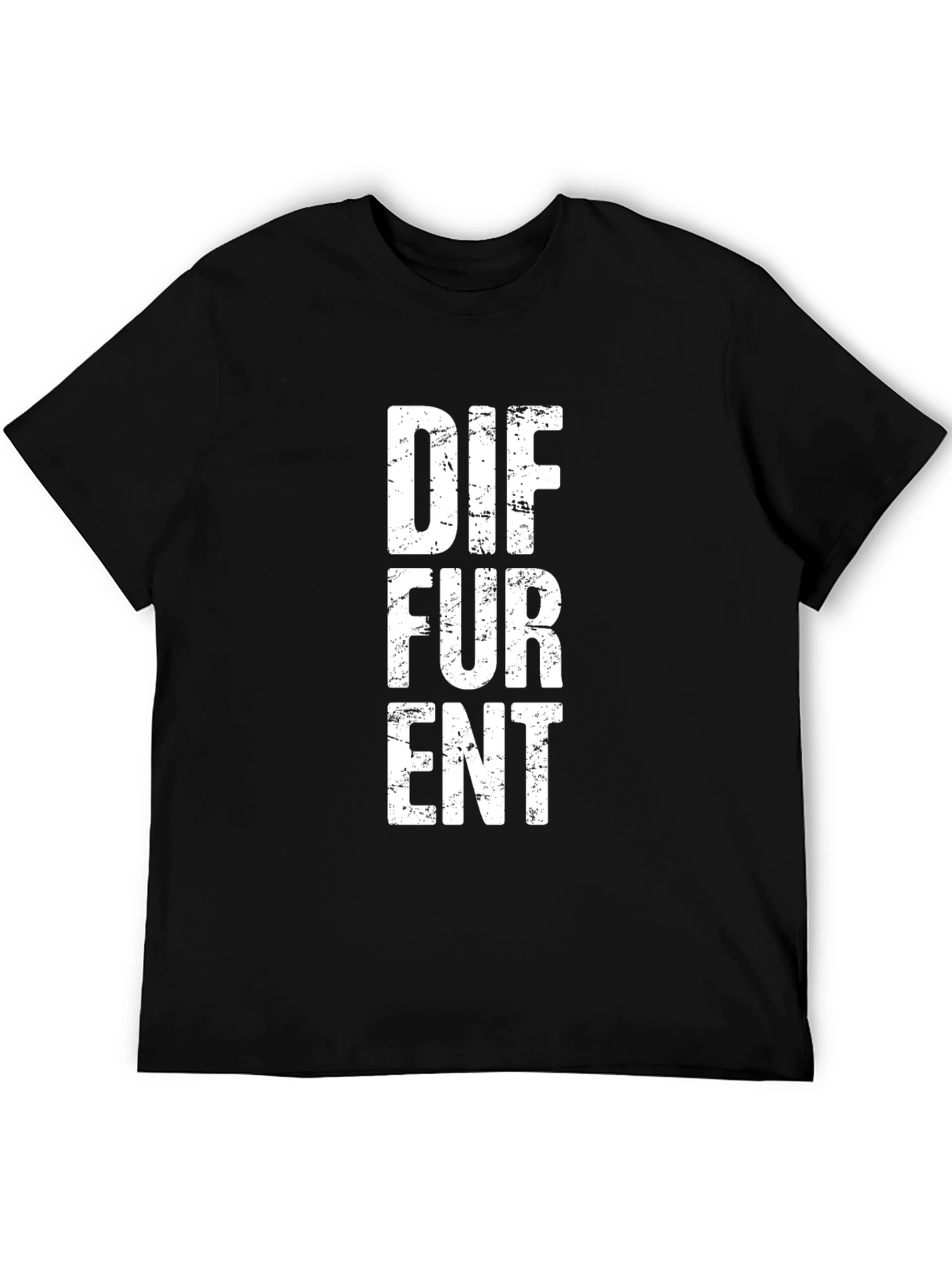 Black DIF FUR ENT Men's Black Graphic Tee view 5