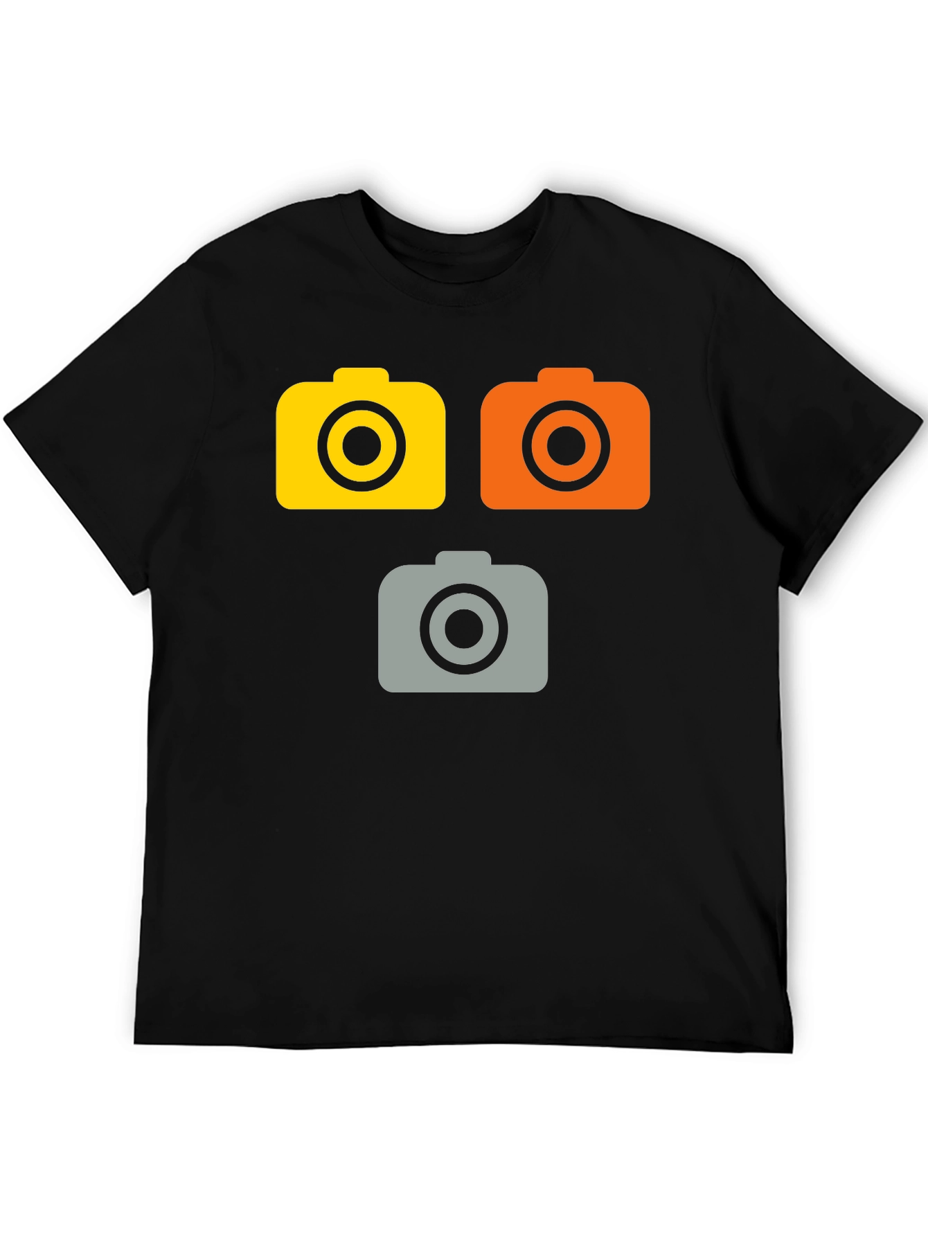 Black Retro Camera Graphic Tee - Black view 5