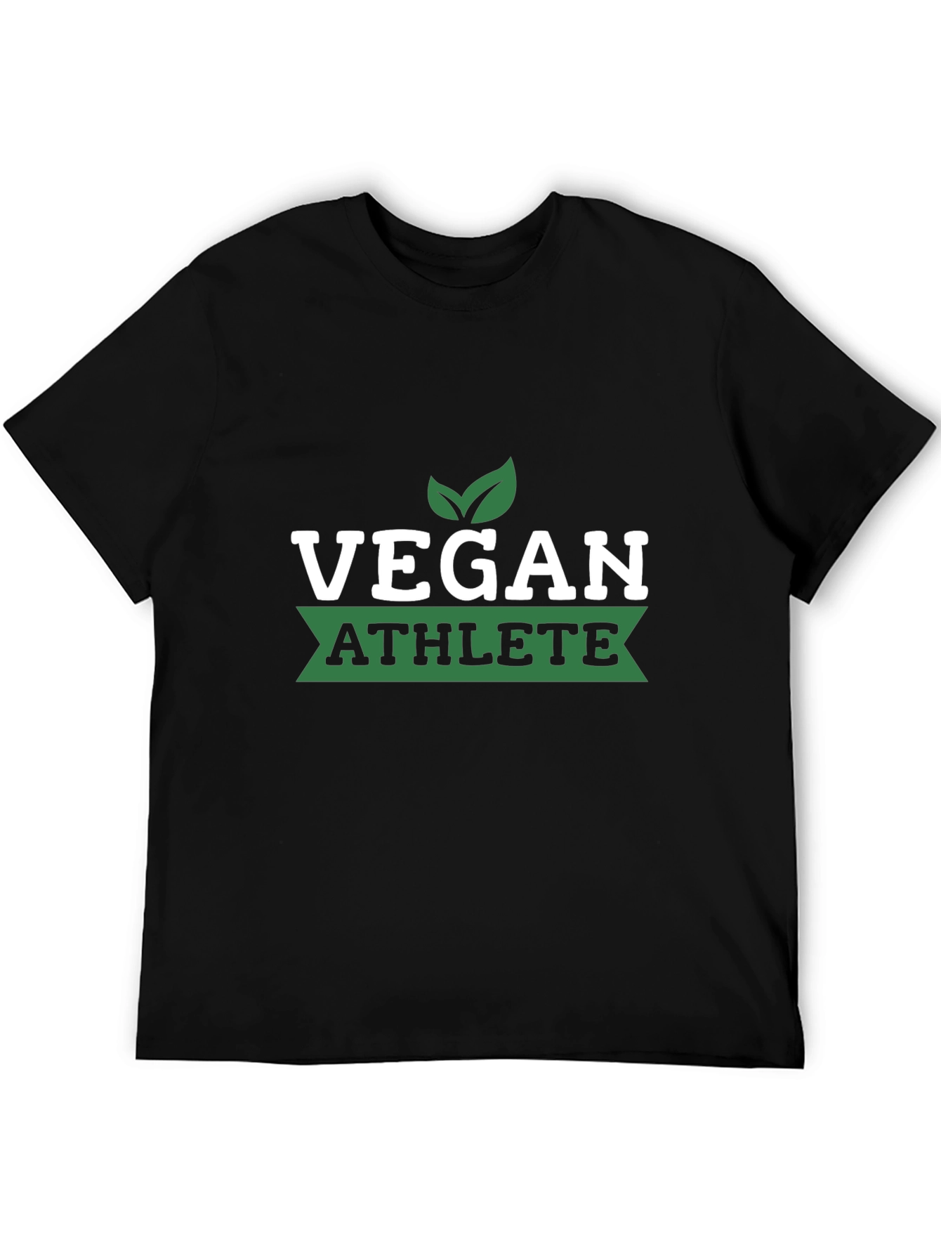 Black Vegan Athlete T-Shirt - Black view 5