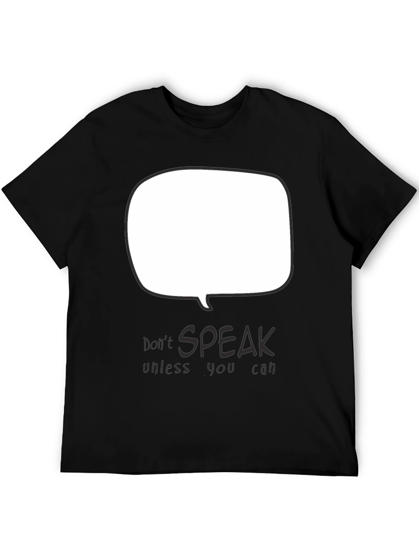 Black Don't Speak Graphic Tee - Black view 5