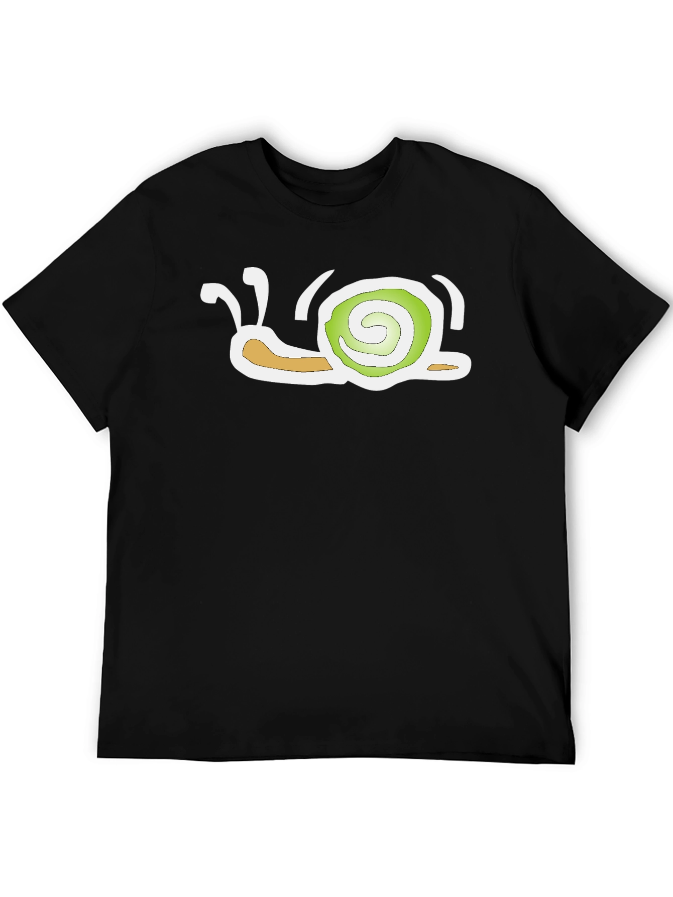 Black Snail Graphic T-Shirt - Unique Cartoon Design view 5