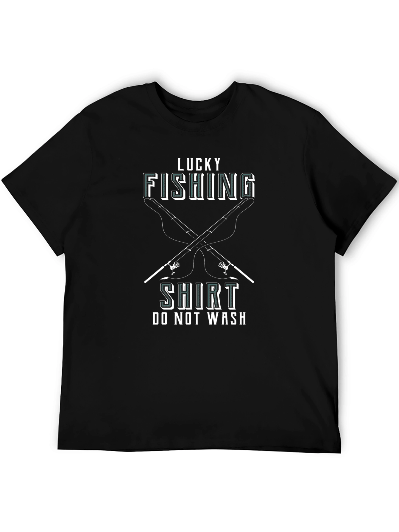 Black Lucky Fishing Shirt - Men's Graphic Tee view 5