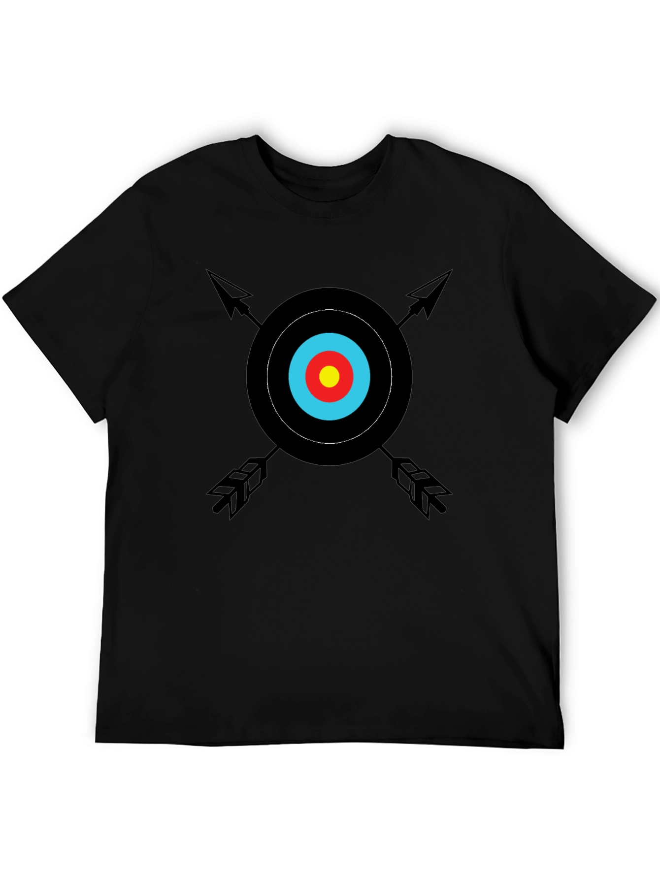 Black Archery Target Graphic Tee - Classic Design view 5