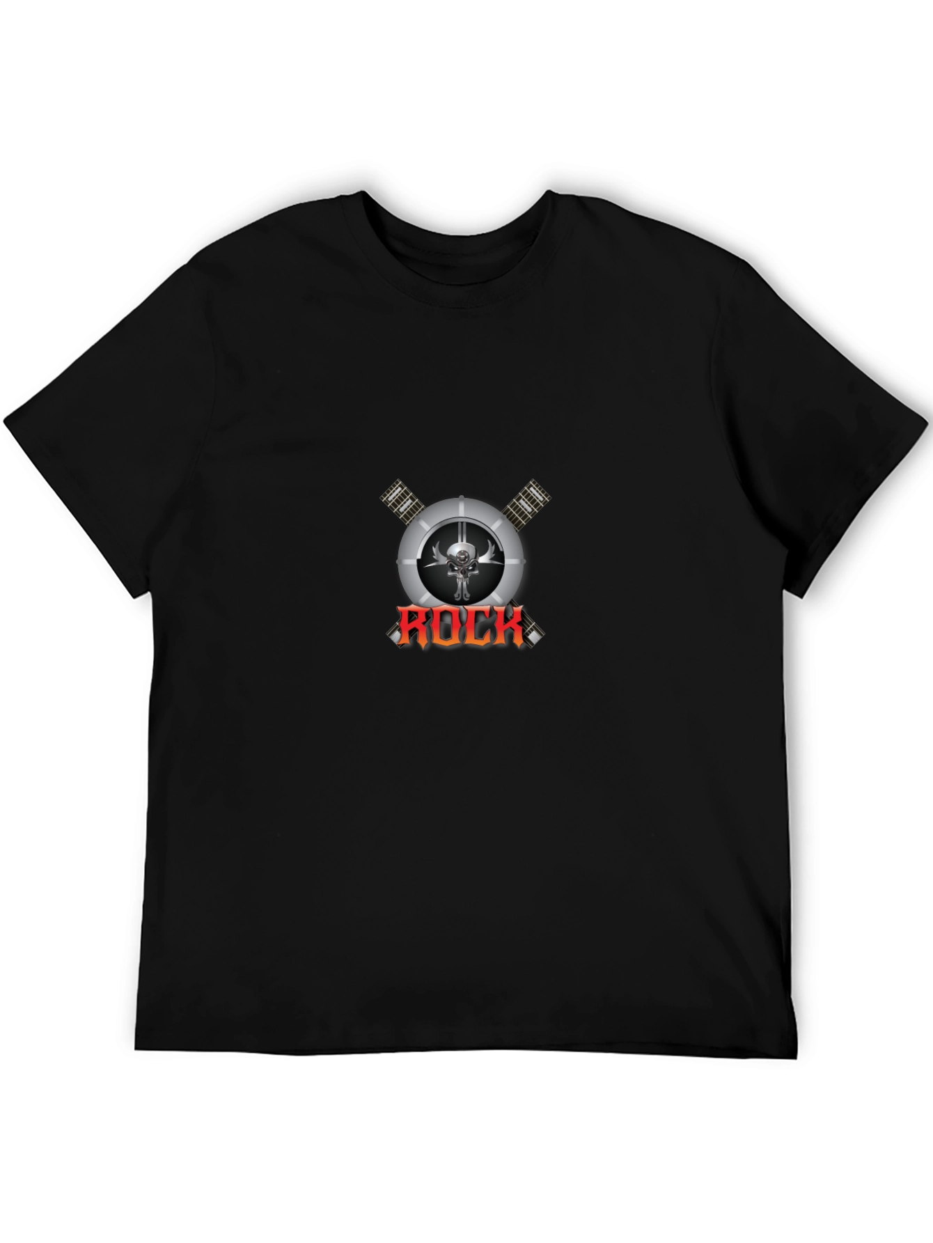 Black Rock Music Graphic Print Black T-Shirt view 5