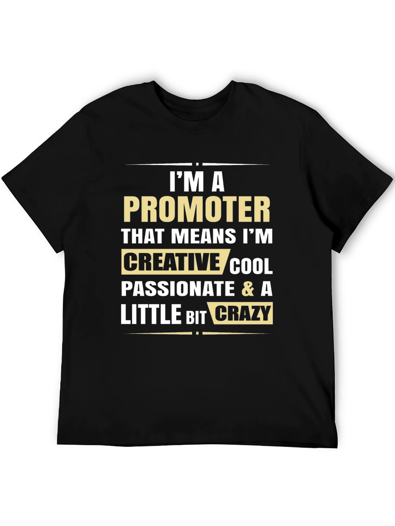 Black Promoter Creative Cool Passionate T-Shirt view 5
