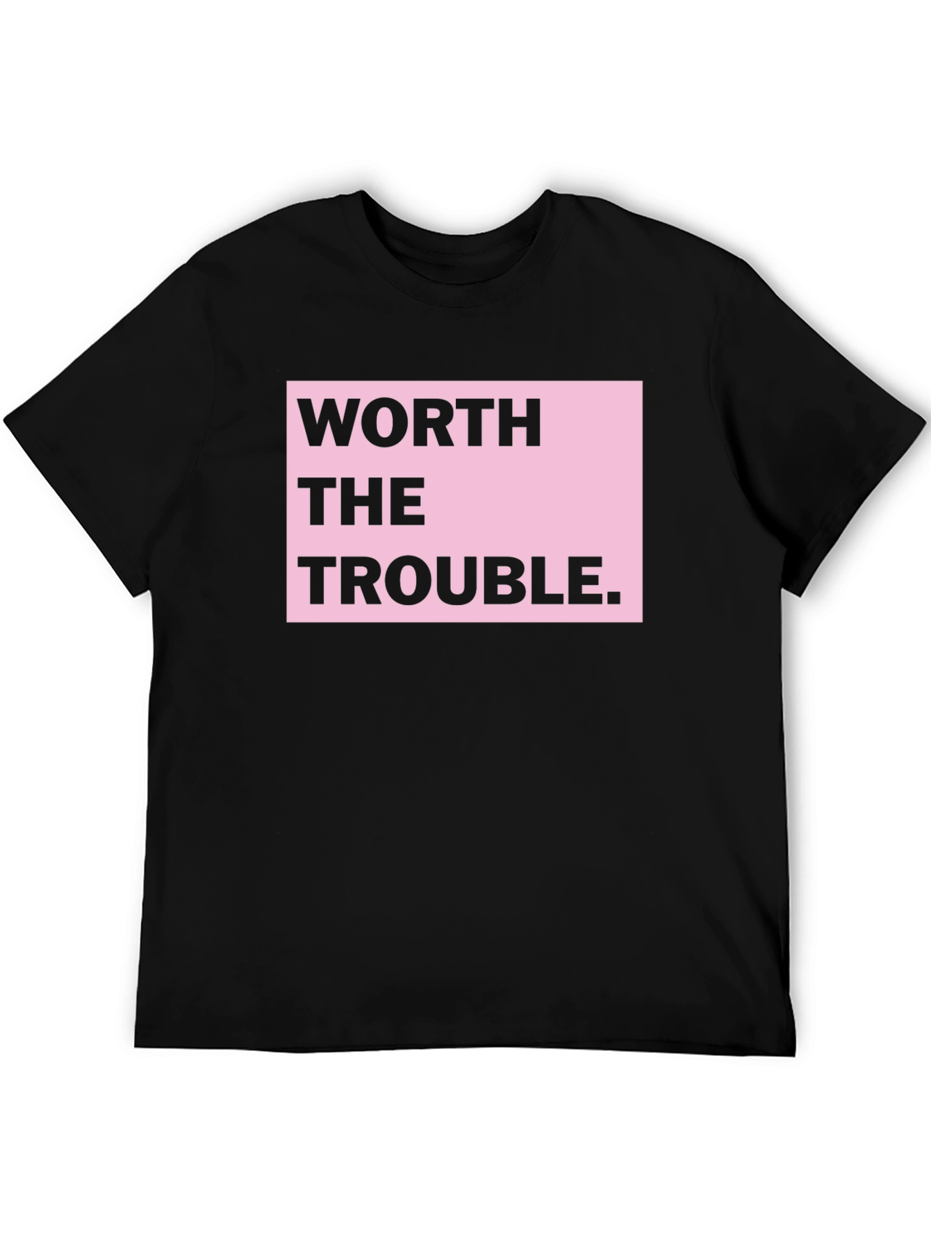 Black Worth the Trouble Graphic T-Shirt view 5