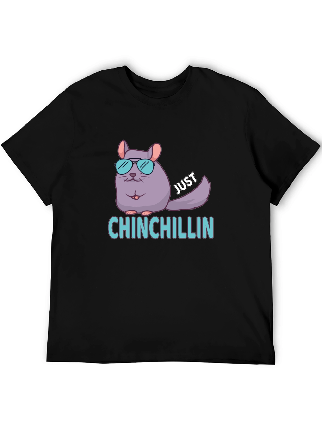 Black Cool Chinchilla Chill Out T-Shirt - Black view 5