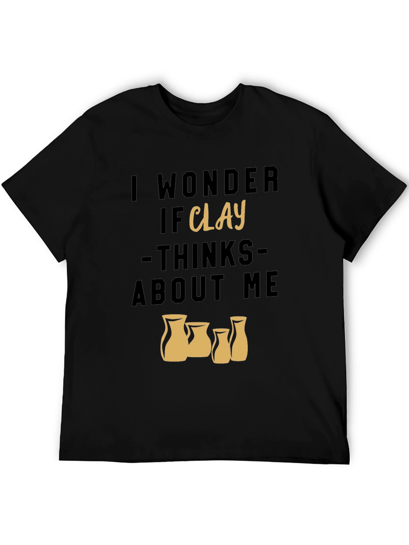 Black I Wonder If Clay Thinks About Me Graphic T-Shirt view 5
