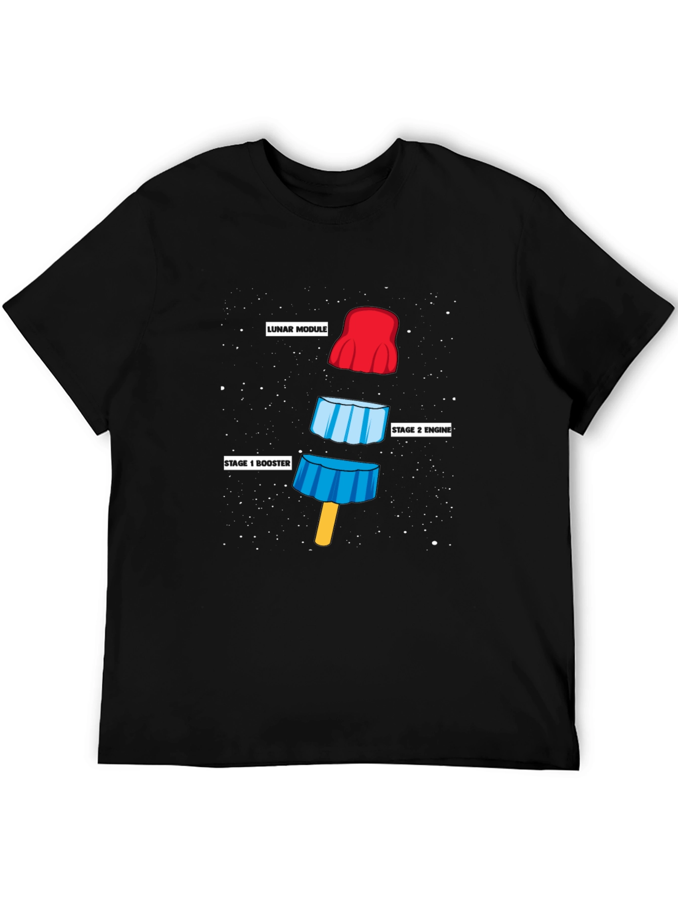 Black Rocket Pop T-Shirt - Space Humor Tee view 5