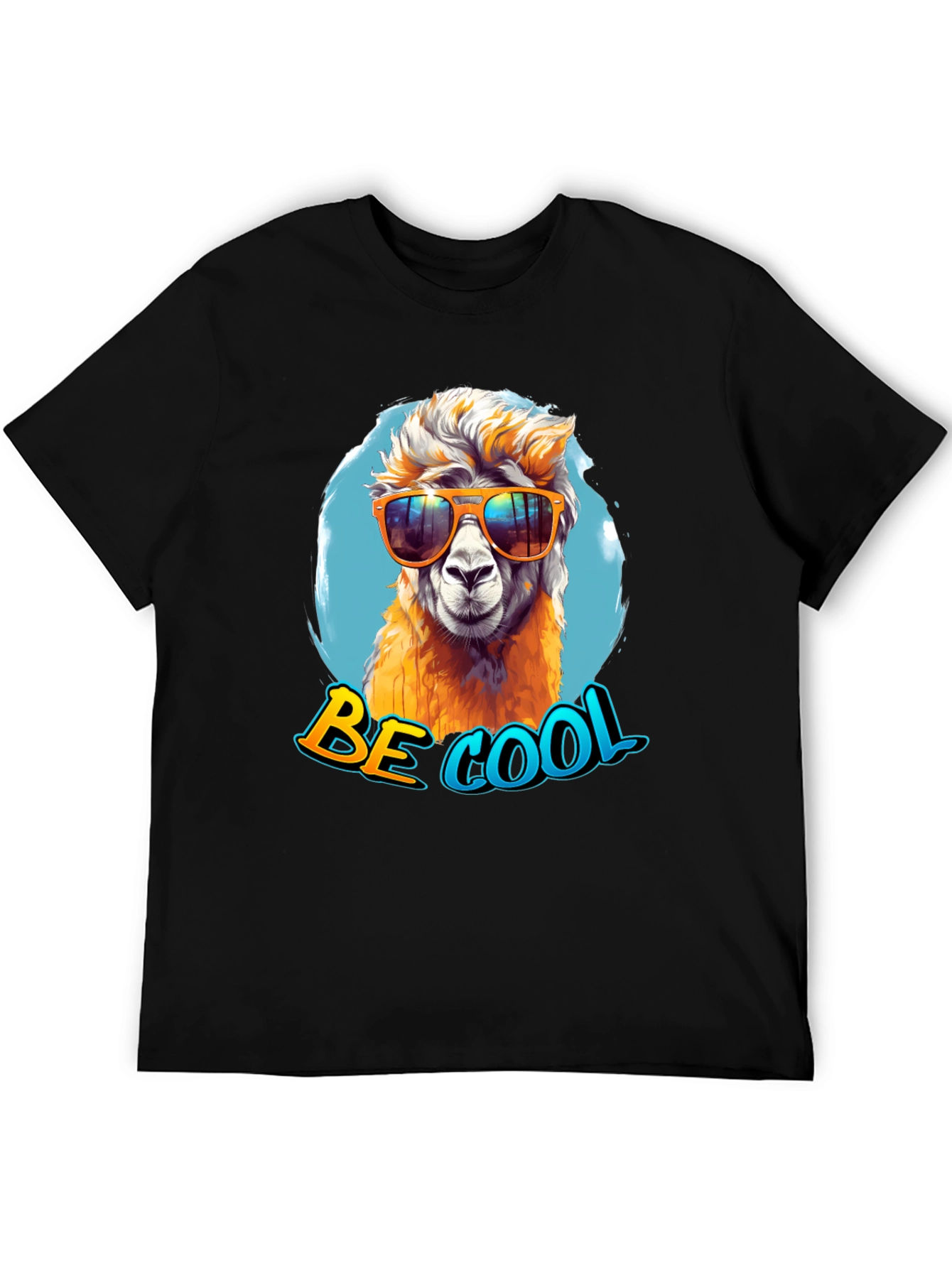 Black Cool Alpaca Graphic Tee - Funny & Stylish view 5