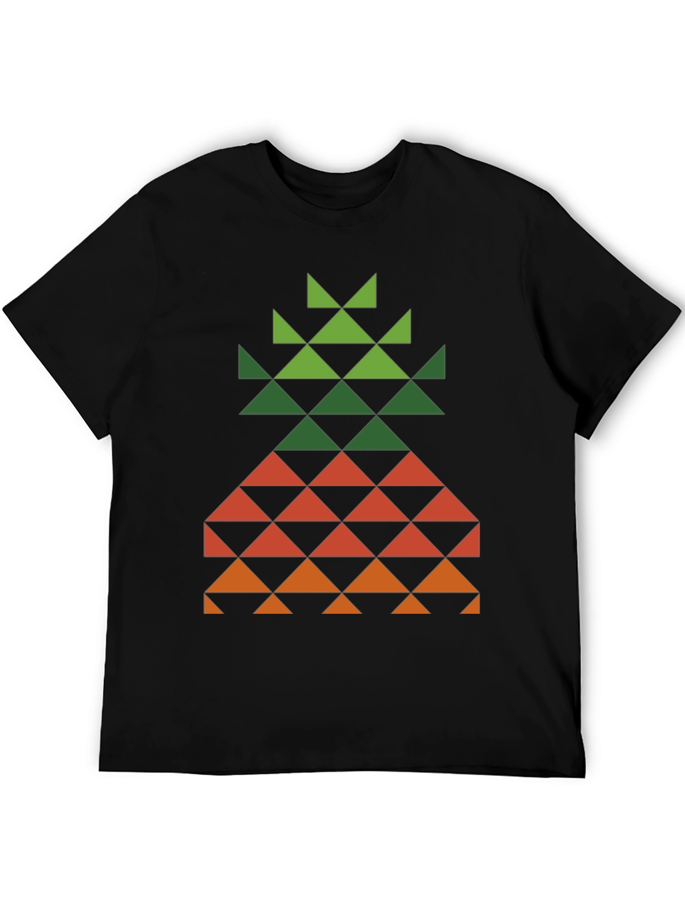 Black Geometric Pineapple Tee - Modern Tropical Style view 5