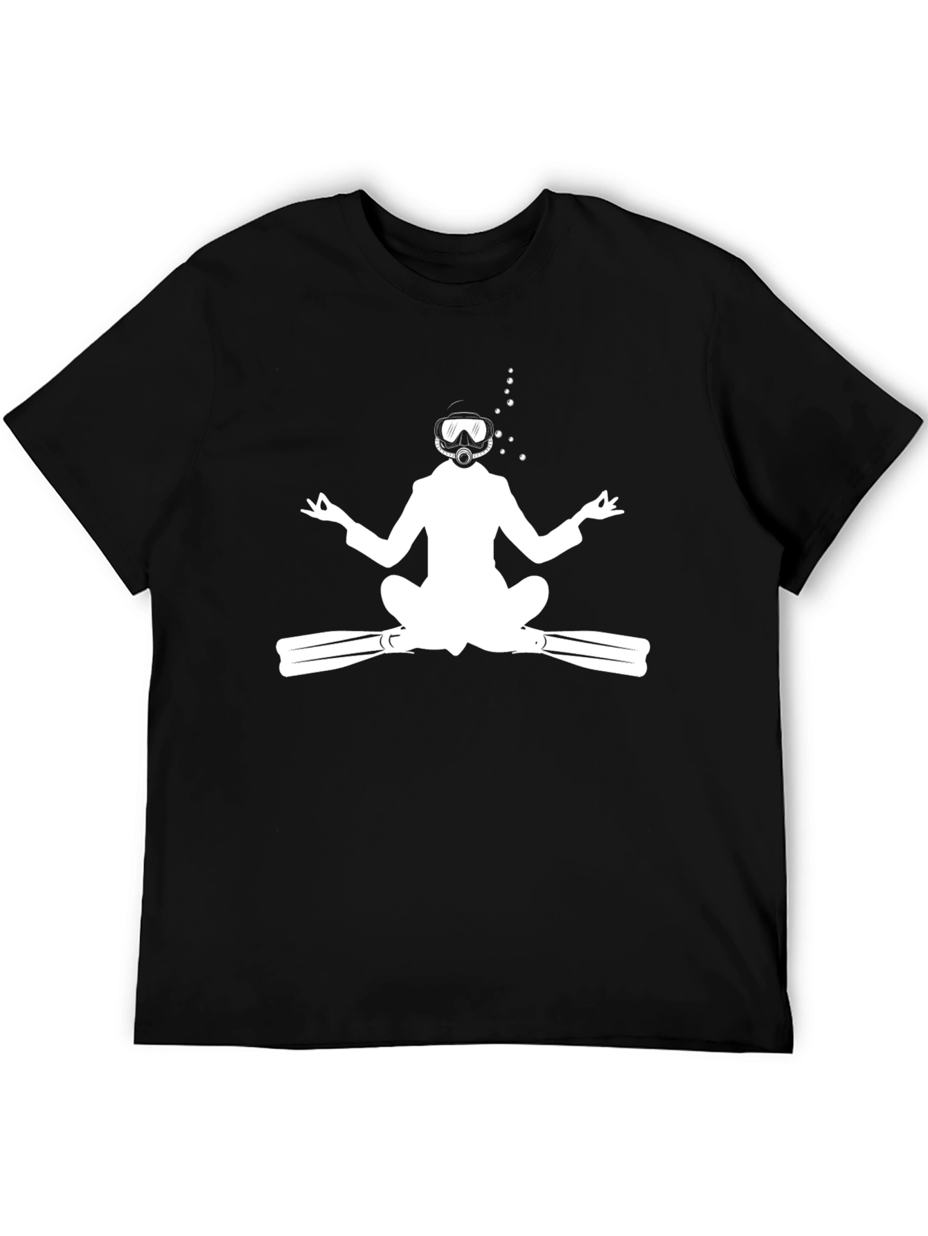 Black Meditating Diver T-Shirt - Black view 5