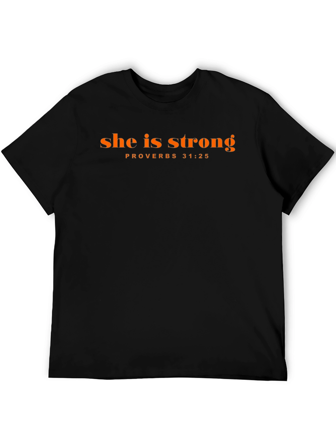 Black She is Strong Proverbs T-Shirt view 5