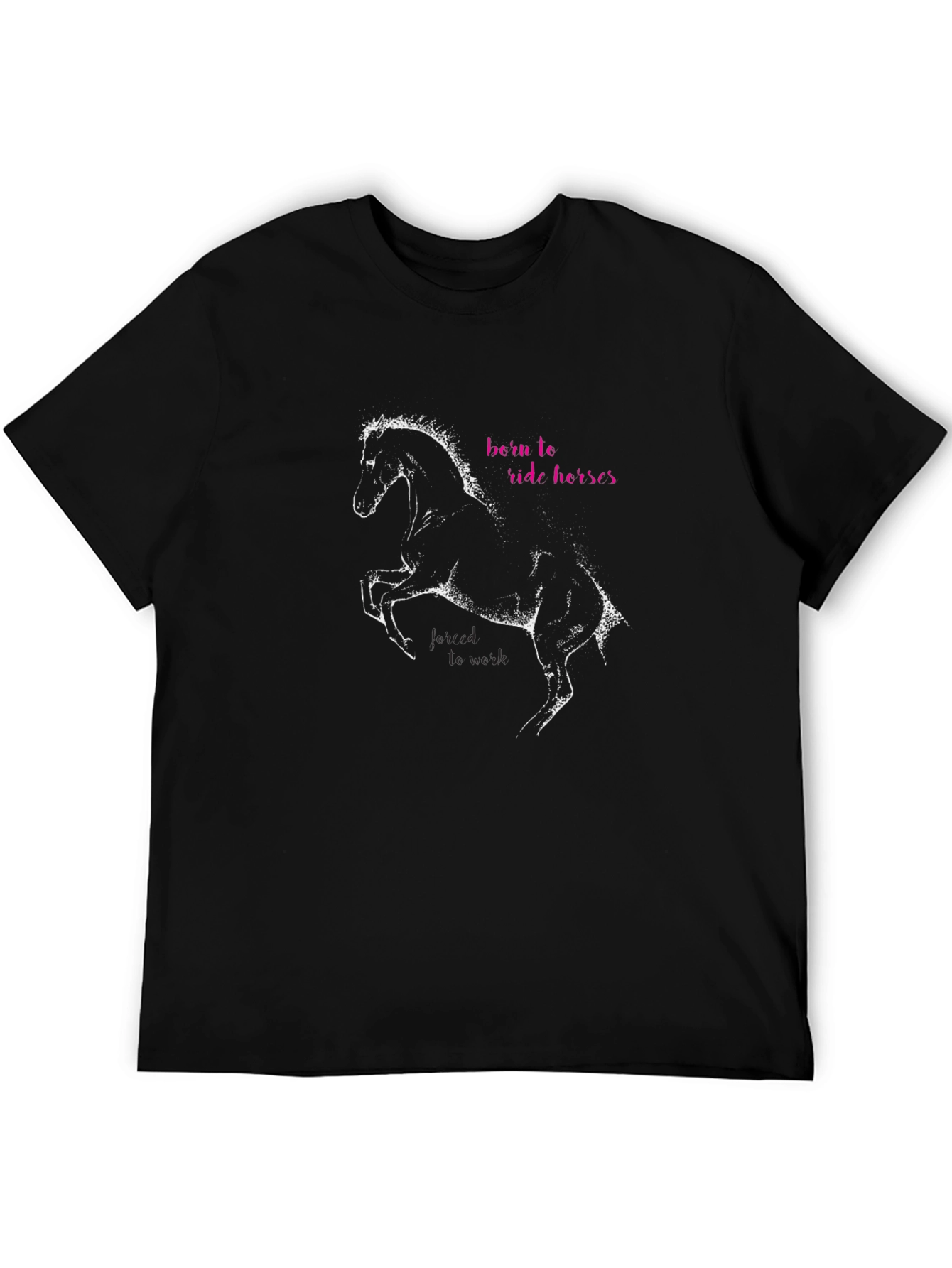 Born to Ride Horses Black Graphic Tee - 5